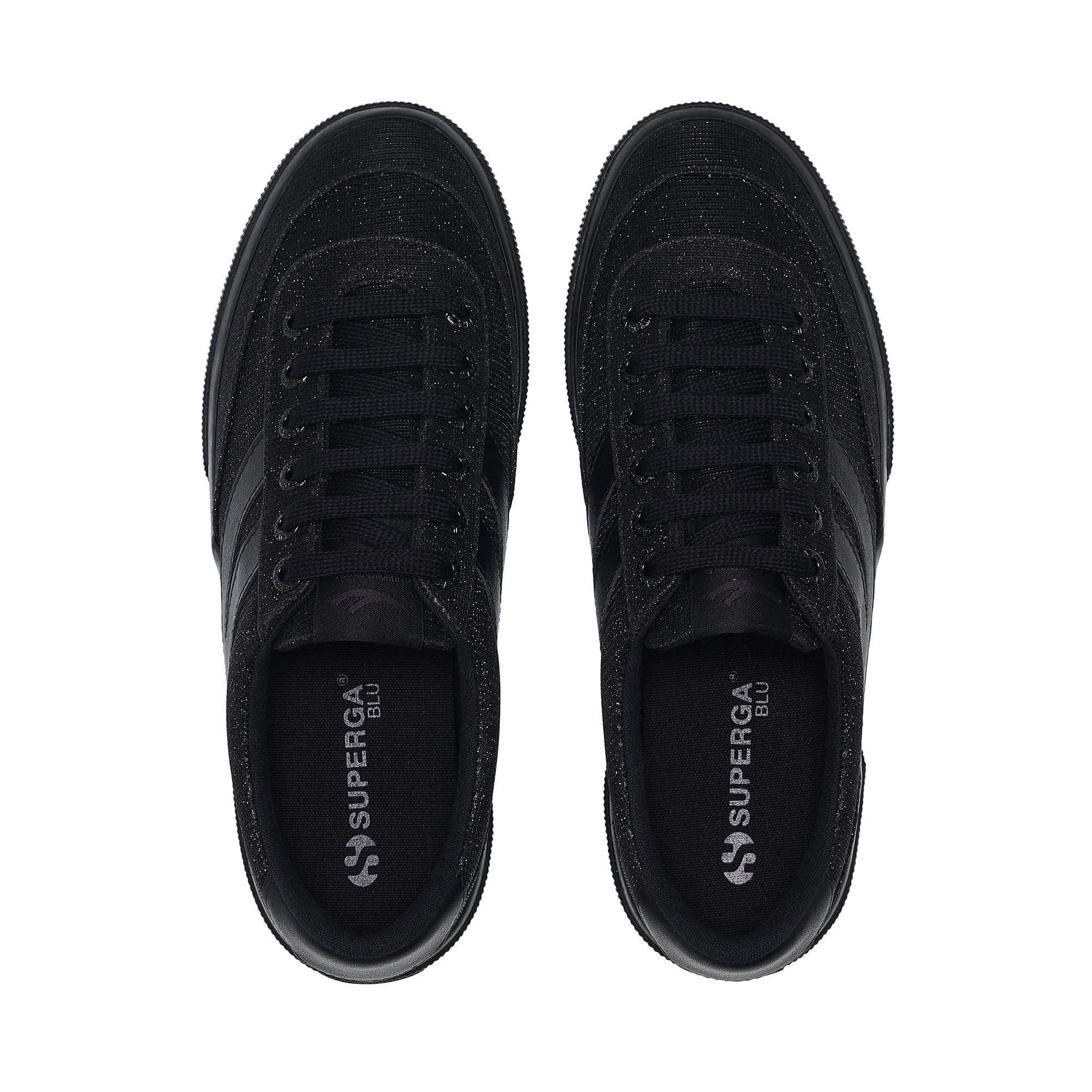 SUPERGA - Sneakers, Donna, Poliestere, Casual, 3740 Platform Jersey Lame Blocks Leggera