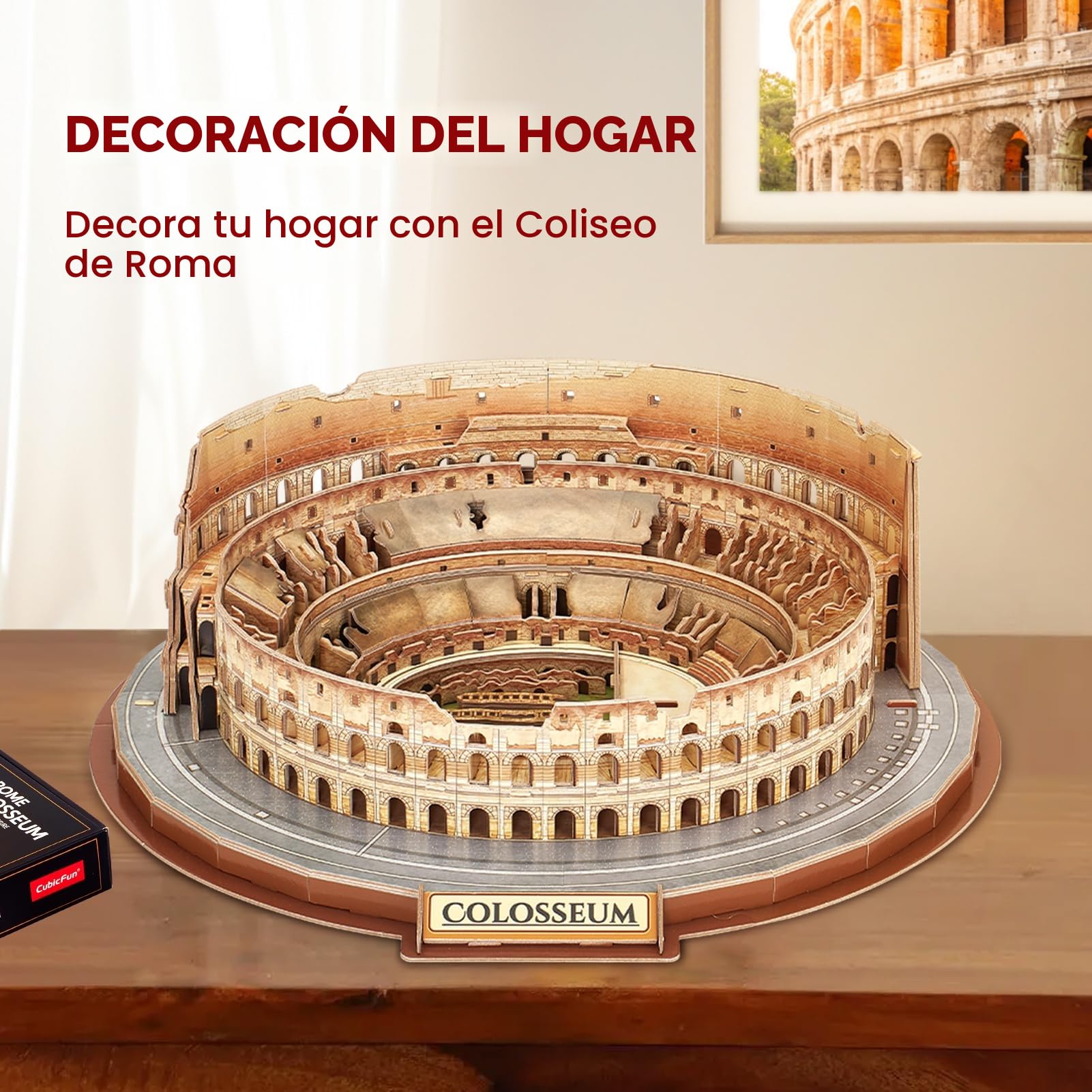 CubicFun Puzzle 3D Coliseo Roma - Italia Maquetas de Edificio Kits de Construcción Souvenir Regalo para Adultos Niños, 163 Piezas