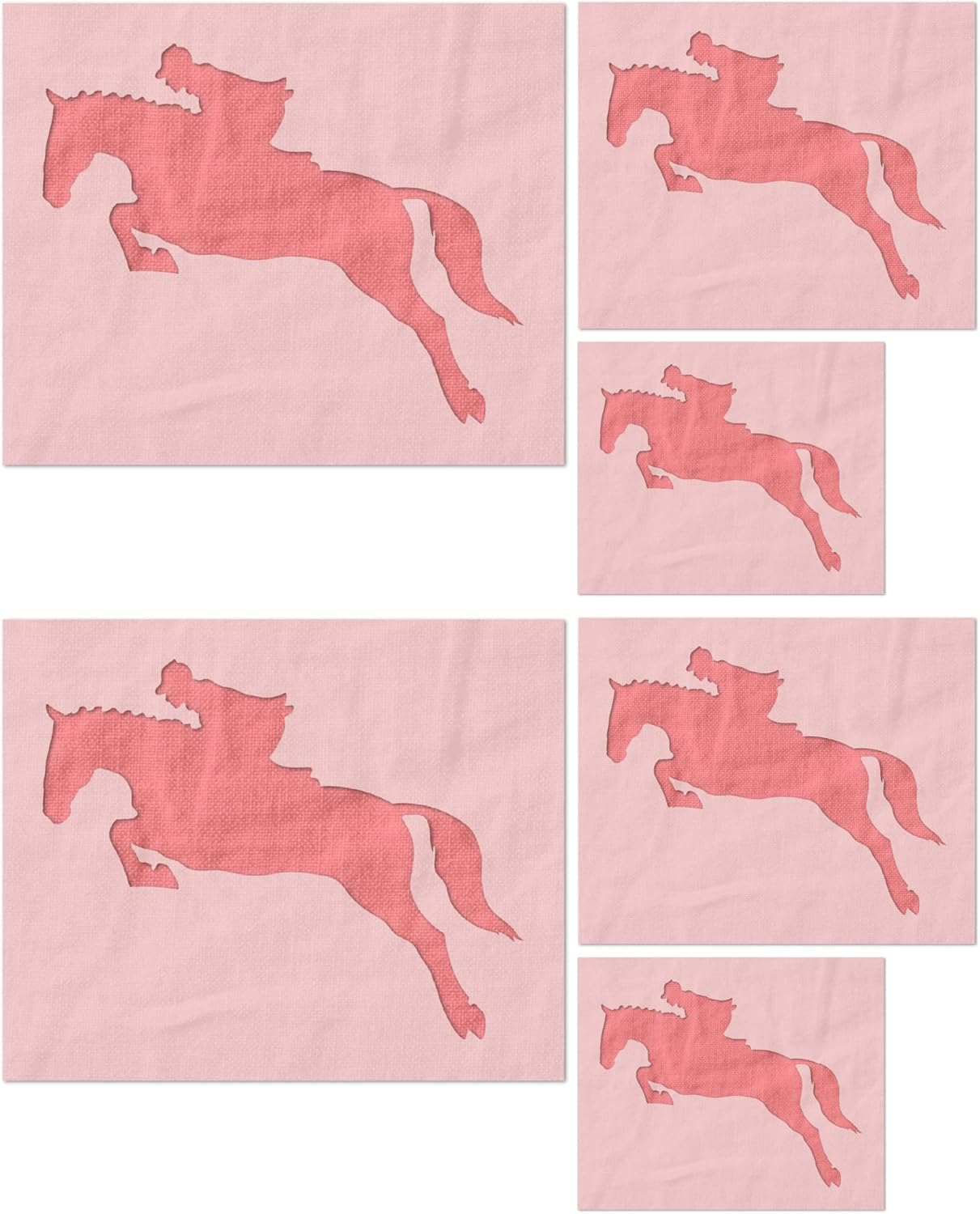 Stencil Stop Jumping Horse Stencil - Reusable for DIY Projects, Painting, Drawing, Crafts - 14 Mil Mylar Plastic (6 x 4.75 inches)