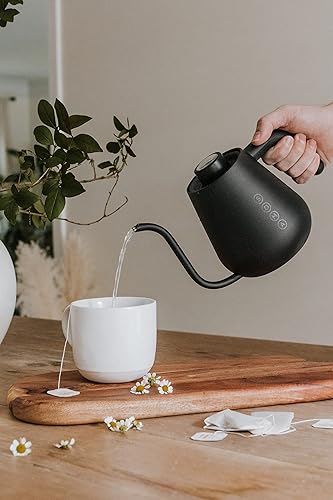 Miniatura 6 de Soma Hervidor de café y té con cuello de cisne de acero inoxidable, negro, 1 litro, estufa