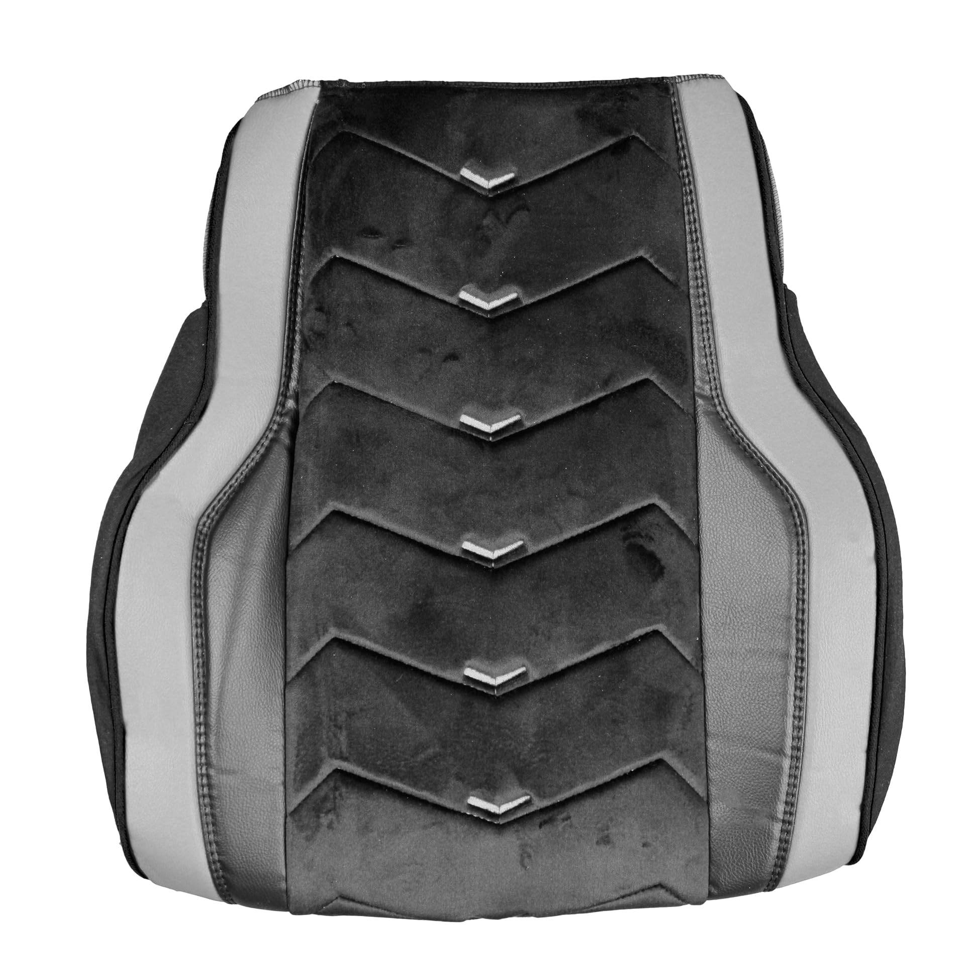 Generisch Fundas de asiento aptas para MAN TGX TGS TGM TGL 2015-2020 Camión 1+1 Piel/Alcantara, color negro con gris
