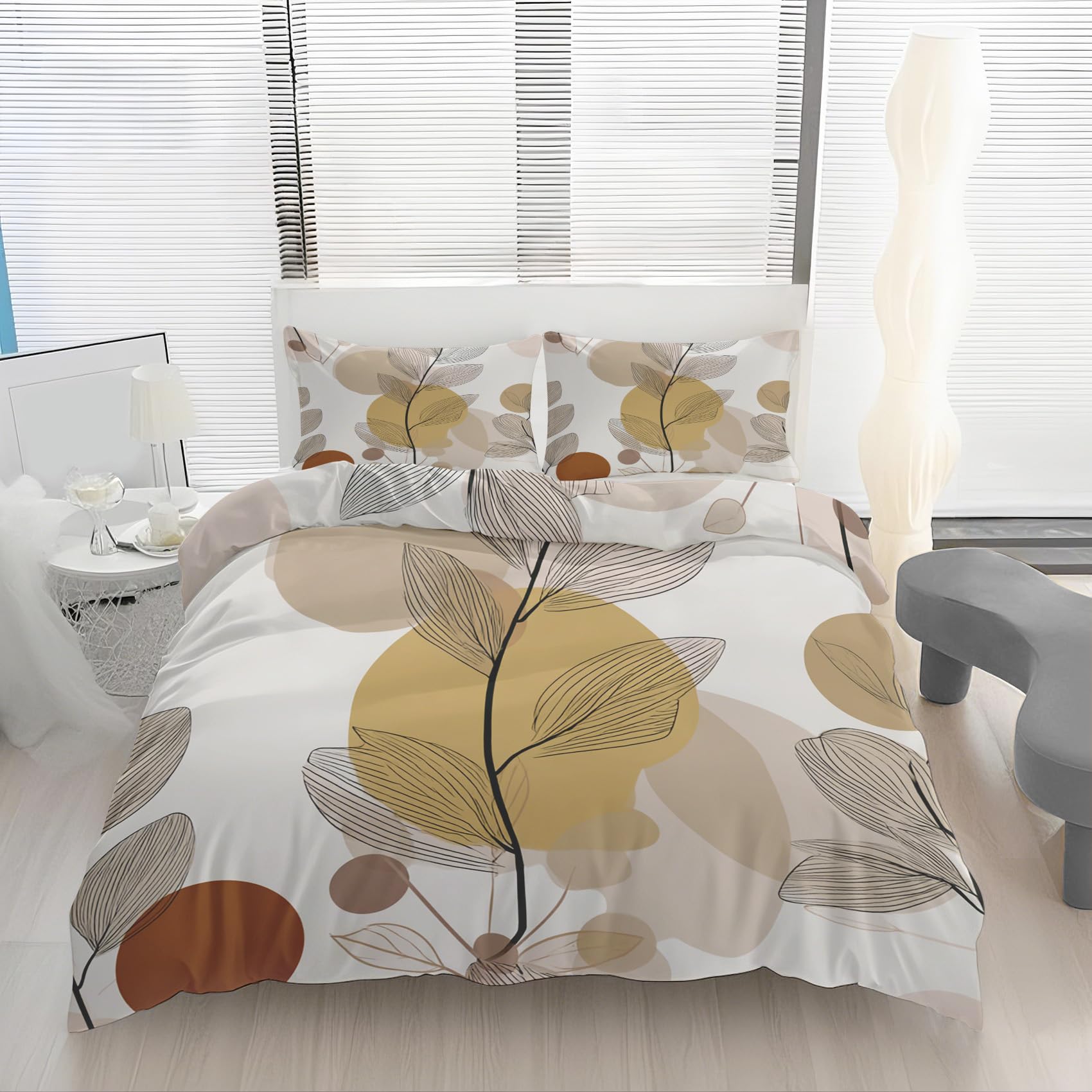 Housse de Couette Moderne Motif Feuille pour Créer un Cocon Bohème Inspirant et Ressourçant