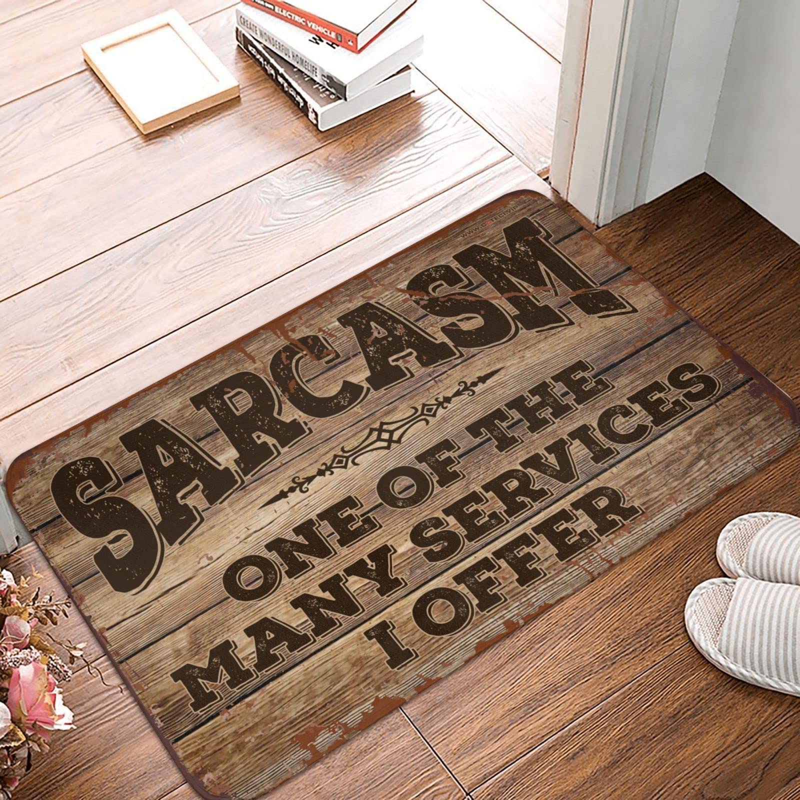 Tapis d'automne extérieur sarcasme pour porche et entrée accueillante