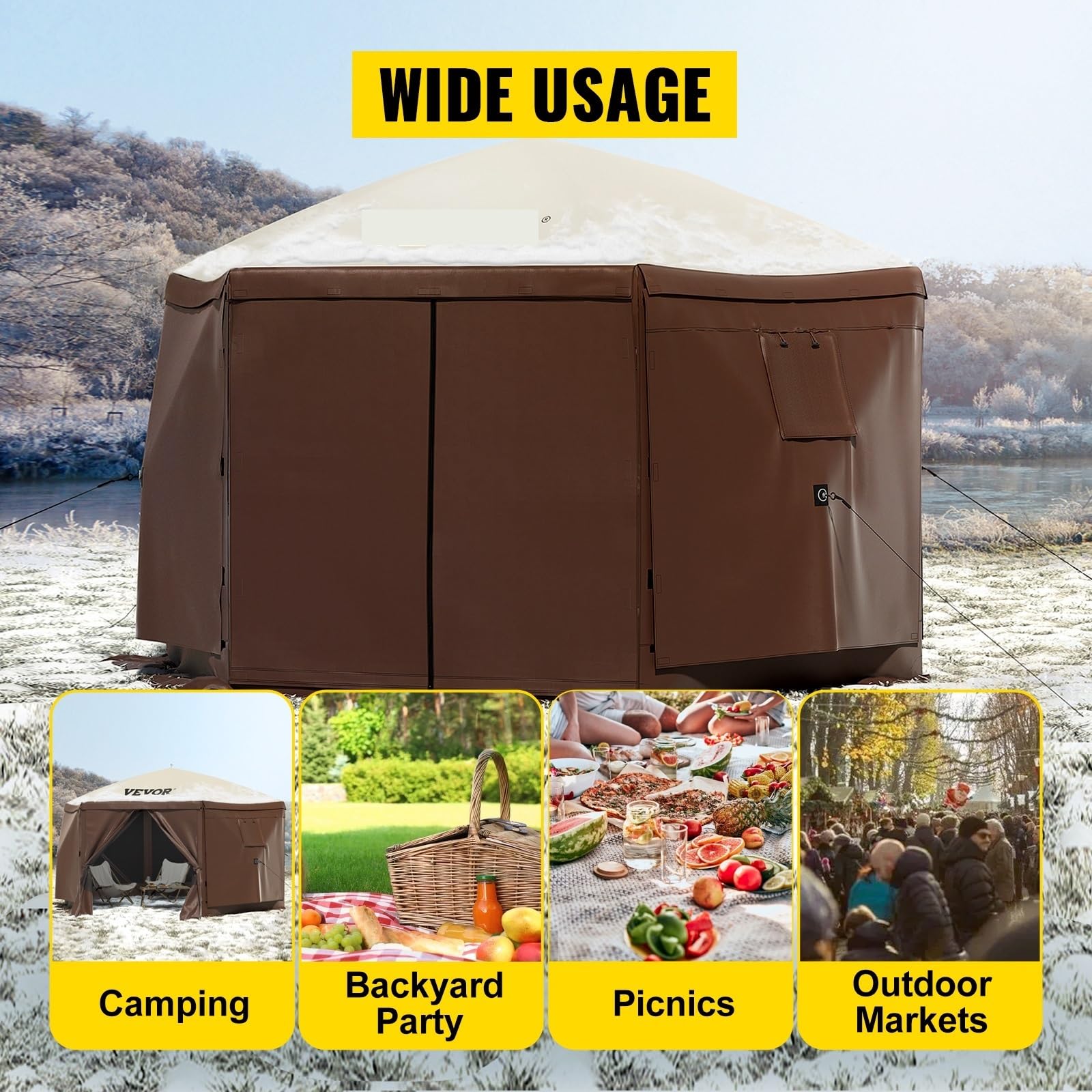 Pop-up Camping Altana Camping Baldachim Shelter 6-stronny 12' X 12' / 10' X 10' Namioty Przeciwsłoneczne & Zadaszenia Camping & Turystyka Piesza(10 x 10 ft)