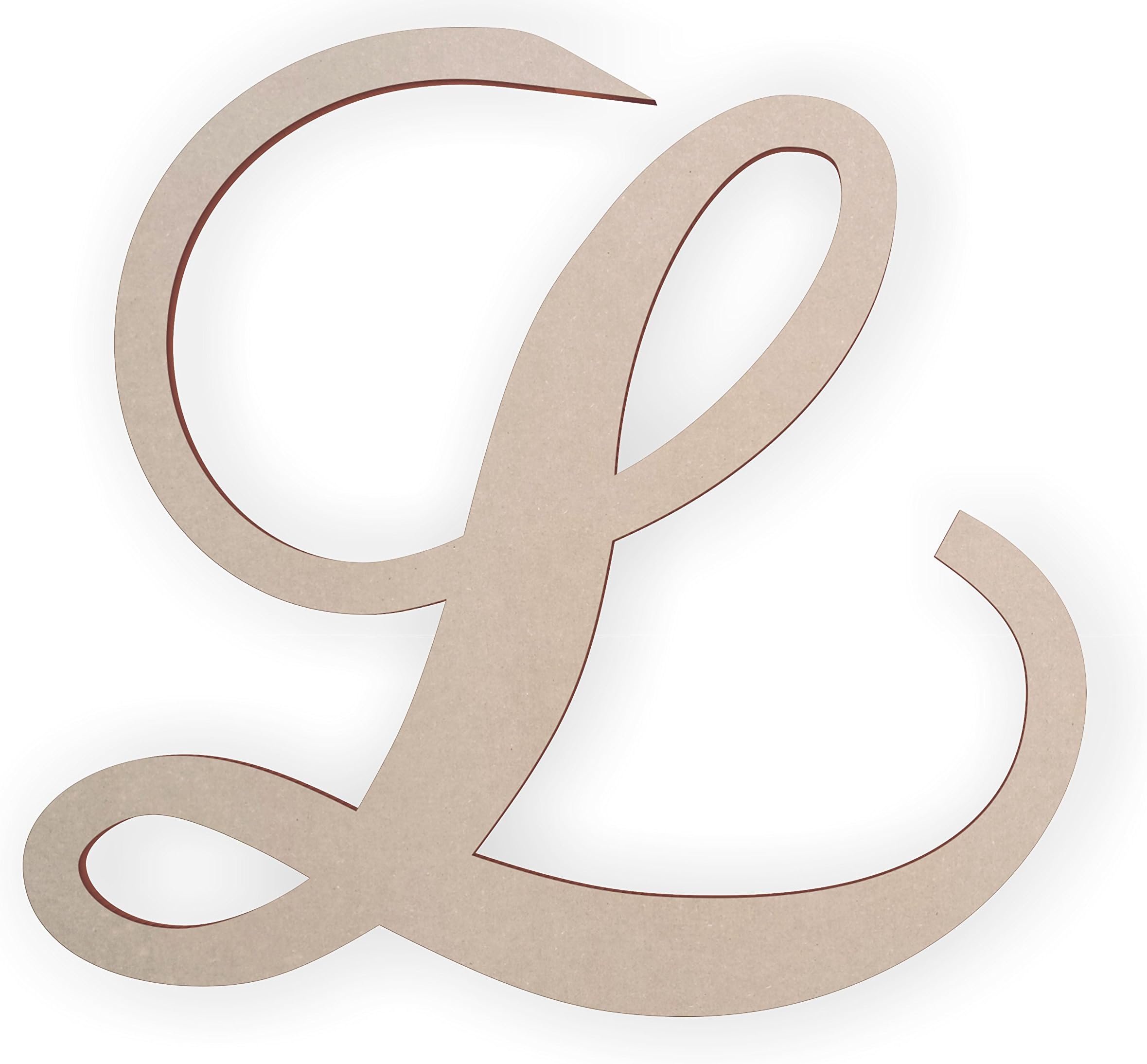 Jess and Jessica Cursive Wooden Letter L, for Front Door, for Above Crib, for Nursery