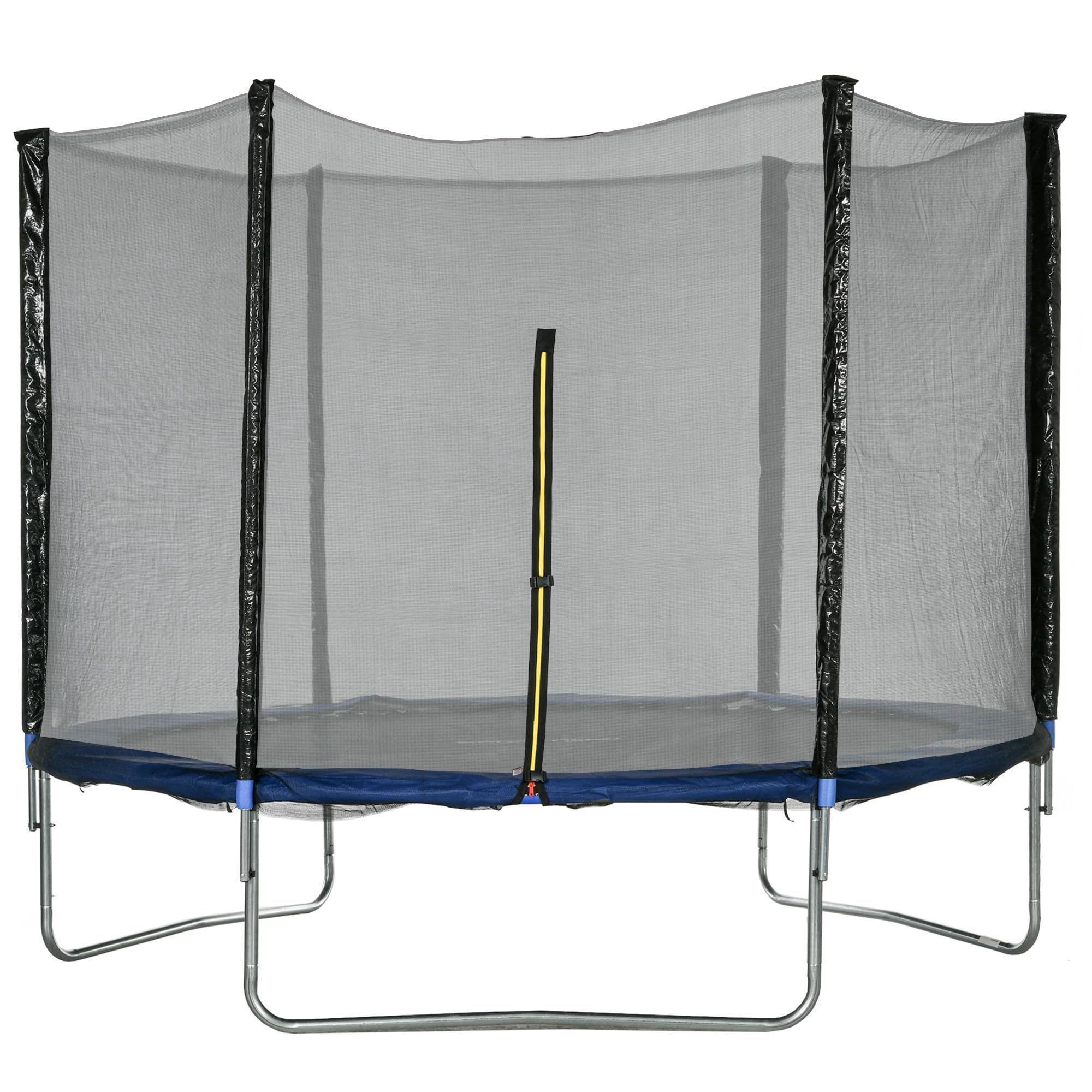SPORTNOW Trampoline Exterieur Enfant, Trampoline Ø 305cm pour Enfants avec Filet de sécurité, poteaux rembourrés et échelle,