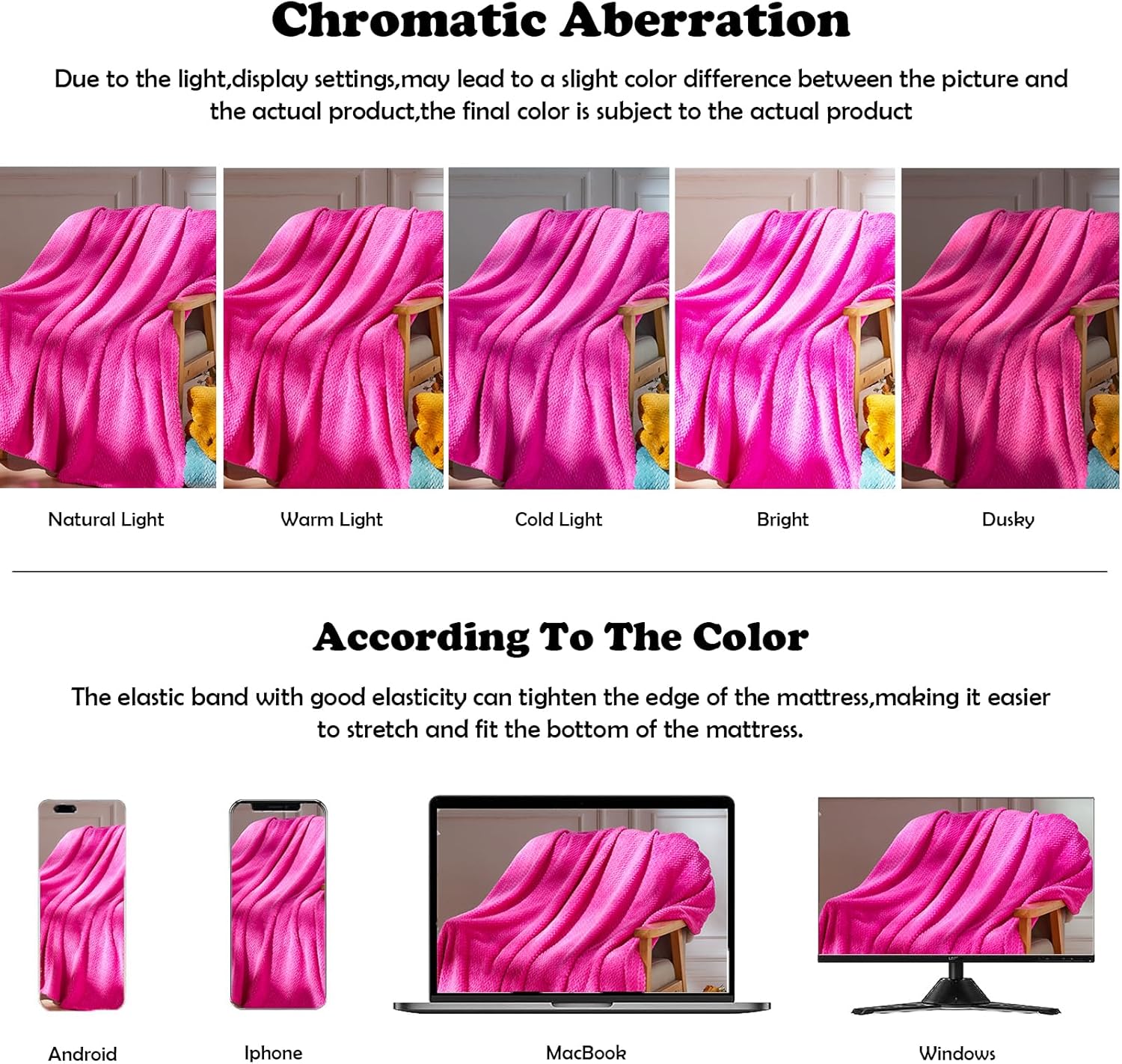 NEWCOSPLAY Super Soft Throw Blanket Hot Pink Premium Silky Flannel Fleece Leaves Pattern Lightweight Bed Blanket All Season Use (Hot Pink, Throw(50"x60")) - Image 6