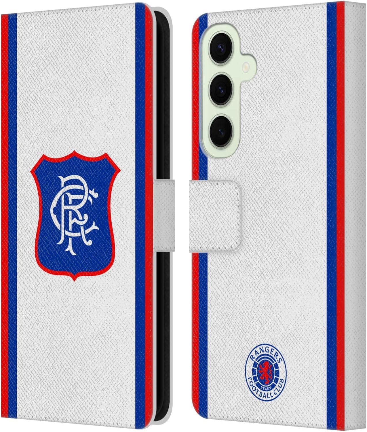 Head Case Designs Officially Licensed Rangers FC Away 2025/26 Kit Leather Wallet Case Compatible with Samsung Galaxy S25+