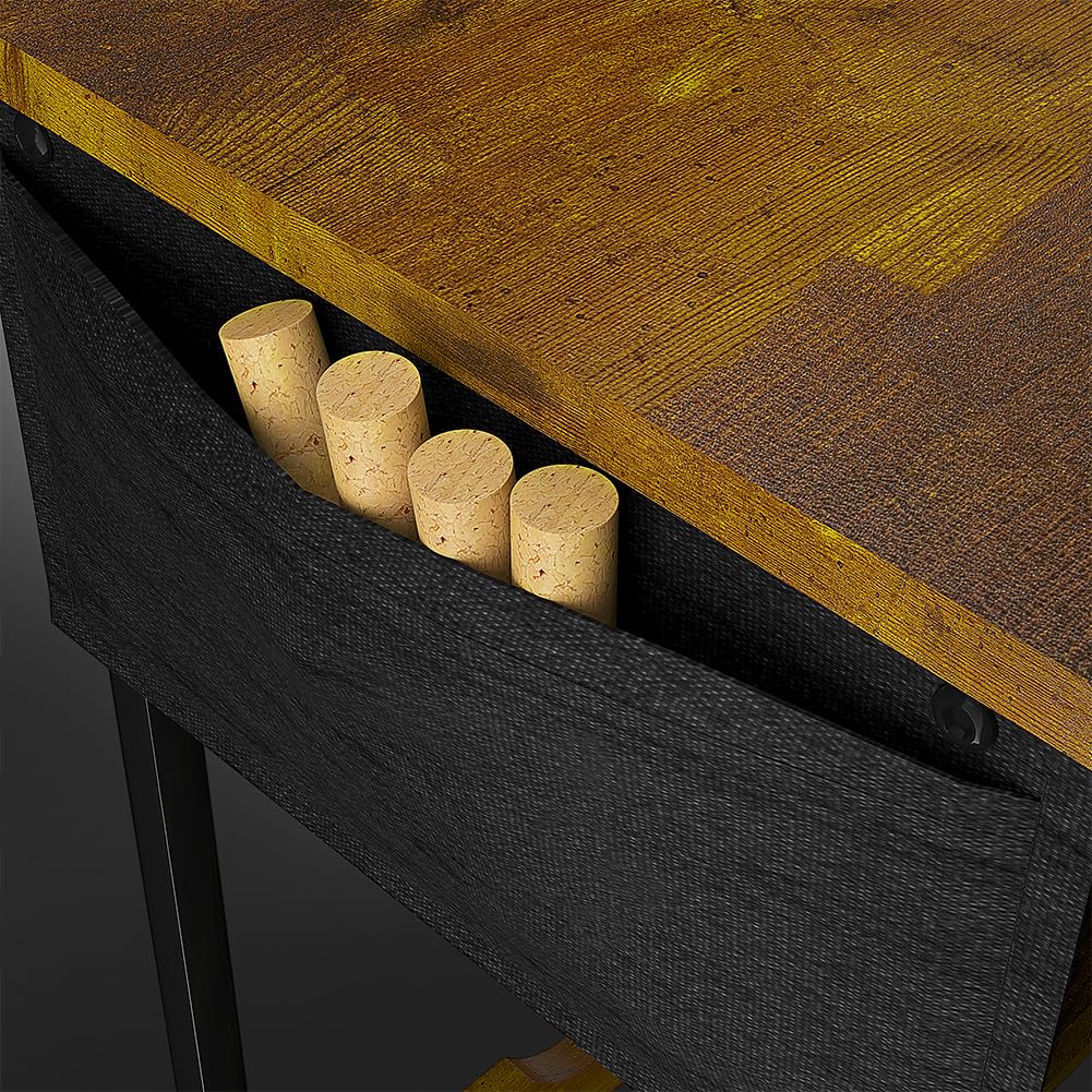 Shally Dogan Portabottiglie da Terra per Vino con 24 Scomparti Porta Bottiglie, 10 Portacalici e 1 Ripiano, Cantinetta Industrial per Angolo Bar con Struttura in Acciaio e Ripiani in Legno 66x30x100cm