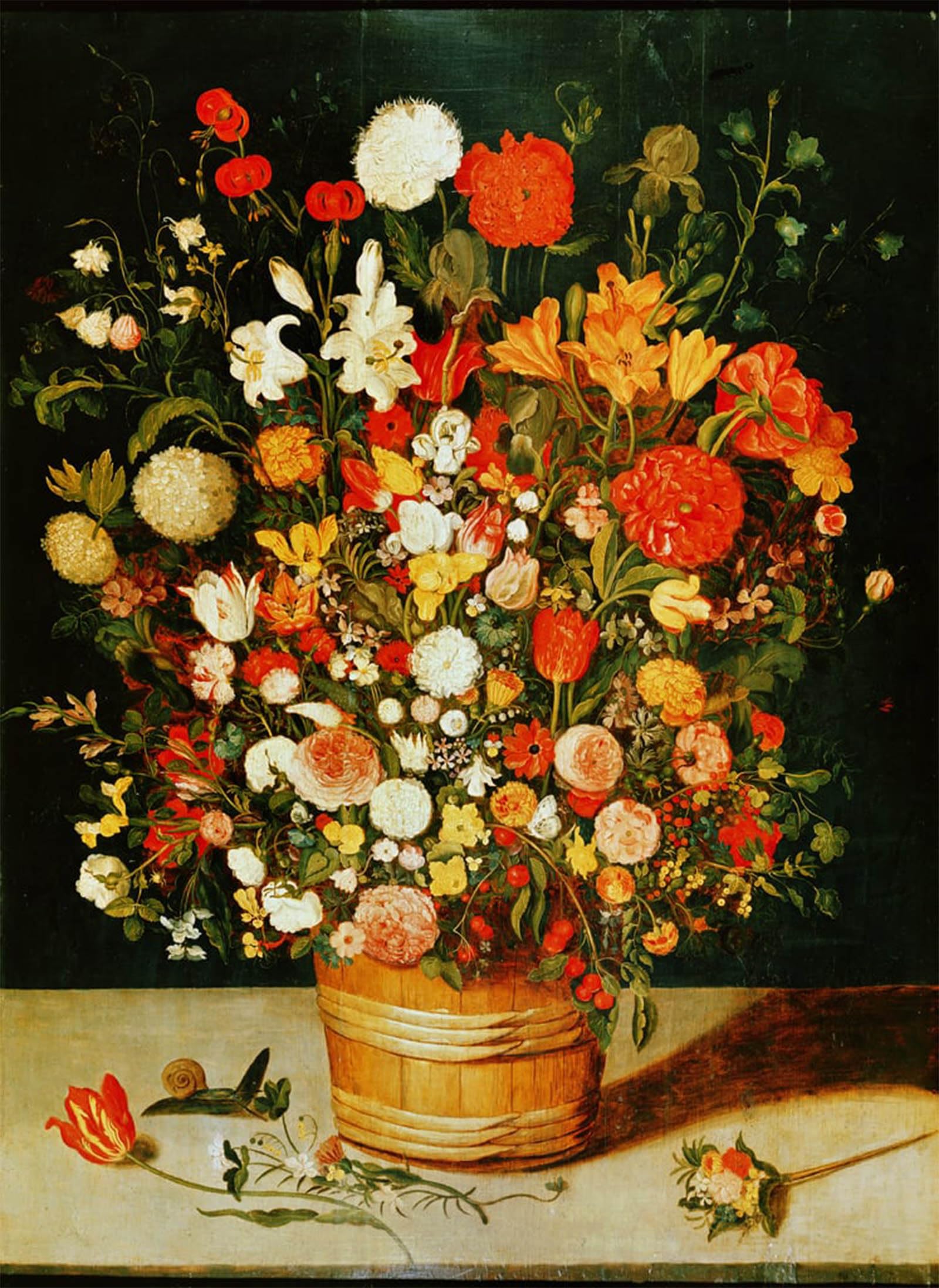 ARTXLXXBN Famous Art Print Poster Vintage Wall Art Bouquet of Flowers by Jan the Elder Brueghel Canvas Art Poster for Home Decor 60x90cm