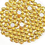 Beadsland Flat Back Crystal Rhinestones Round Gems for Nail Art and Craft Glue Fix, Topaz, 8.3-8.6mm, SS40/144pcs