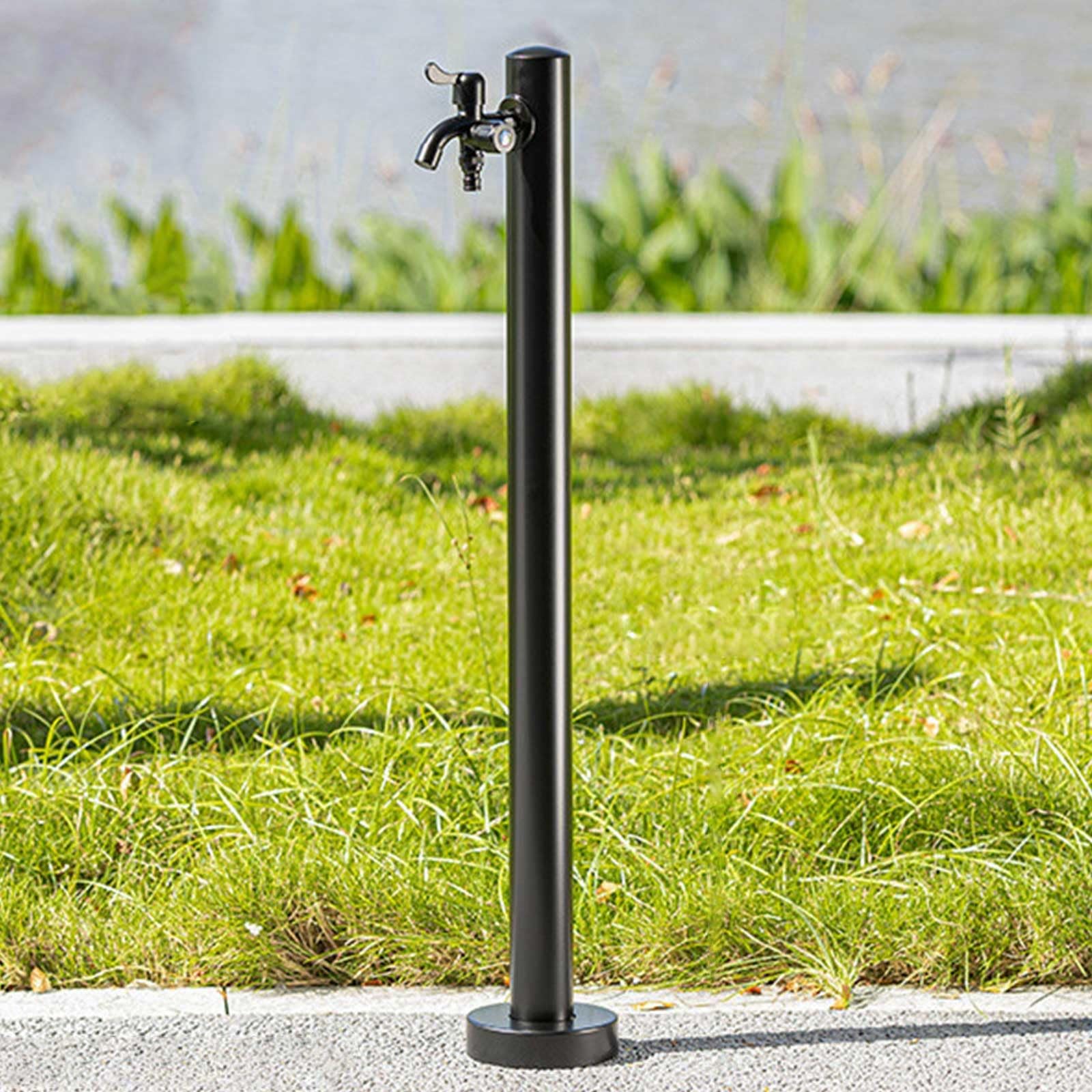 WOTZOV Outdoor Stainless Steel Garden Water Column, 24In Antifreeze Faucet Dispenser With Dual Outlet For Irrigation & Washing, Durable Hydrant Solution，95cm/37in
