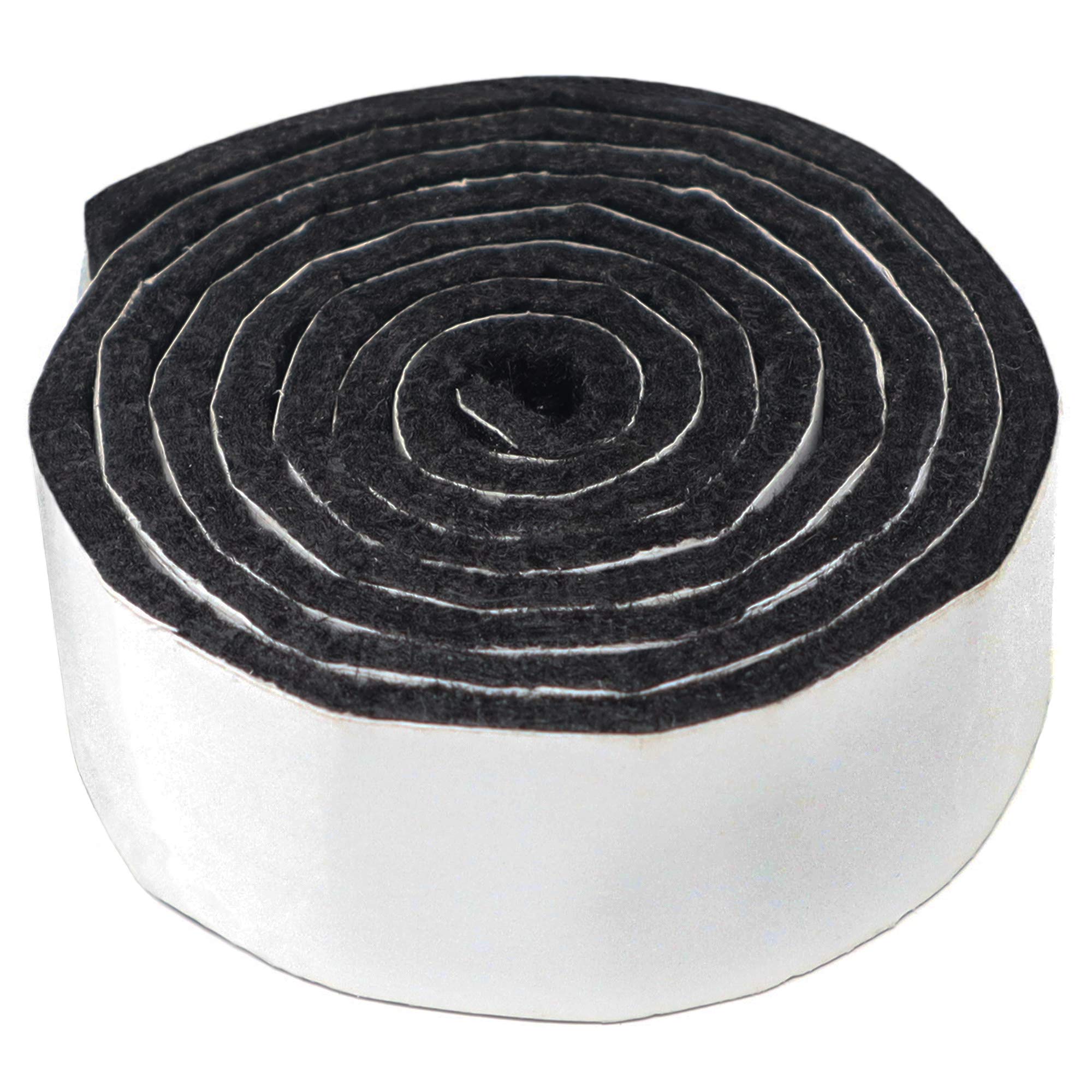Adsamm® / 1 x self-adhesive Felt Strip/Black / 0.94x39.37'' (24x1000 mm) / rectangular / 0.138'' / 3.5 mm thick stick-on furniture felt glides/Furniture & Chair Glides
