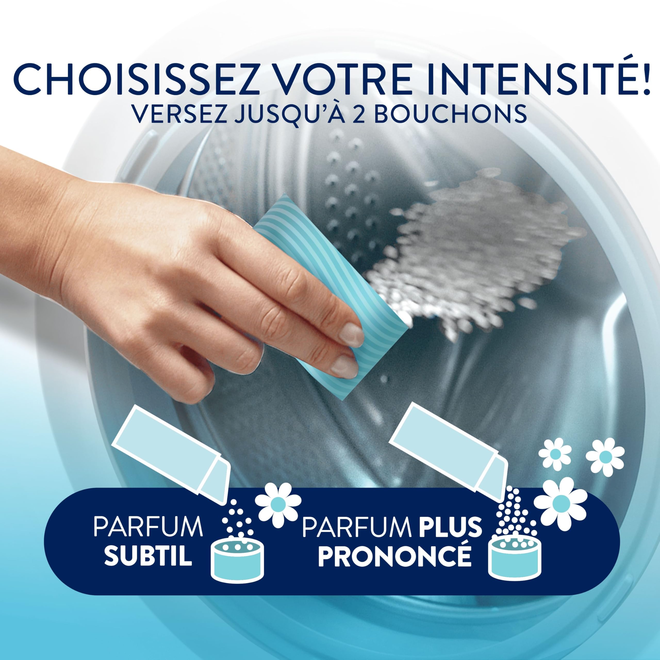 Lenor Light Parfum De Linge En Perles, Environ 100 lavages (235g x6), Parfum Fraîcheur De Coton, Jusqu’à 12 Semaines De Fraîcheur Continue, Même Dans L’Armoire, Intensité Personnalisable