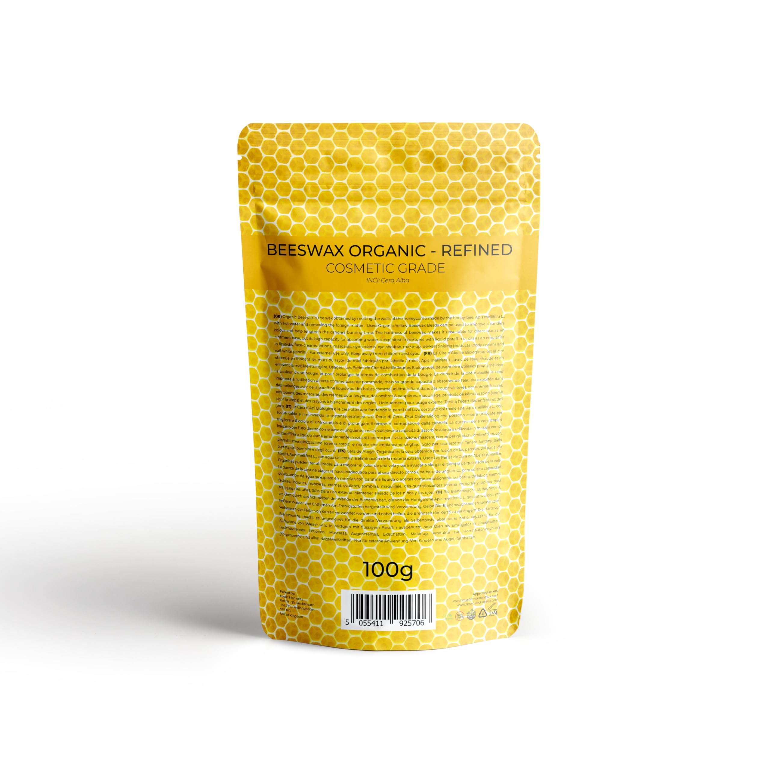 Beeswax Organic Refined 100% Pure 100g