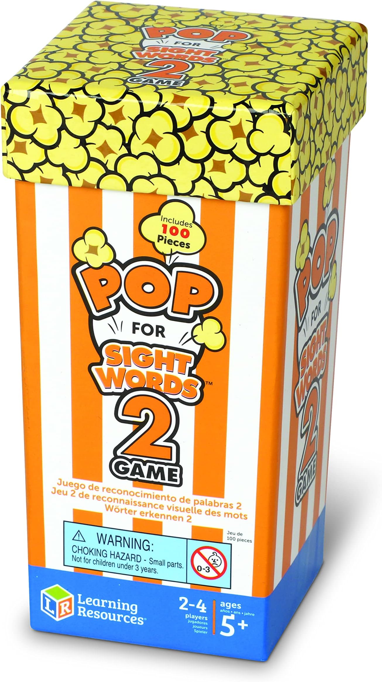 Pop for Sight Words 2 Game, Homeschool, Early Vocabulary and Phonics Classroom Game, 100 Pieces, 2-4 Players, Ages 5+
