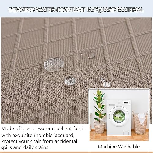 Miniatura 7 de Juego de 6 fundas impermeables para sillas de comedor extragrandes (caqui, juego de 6 XL))