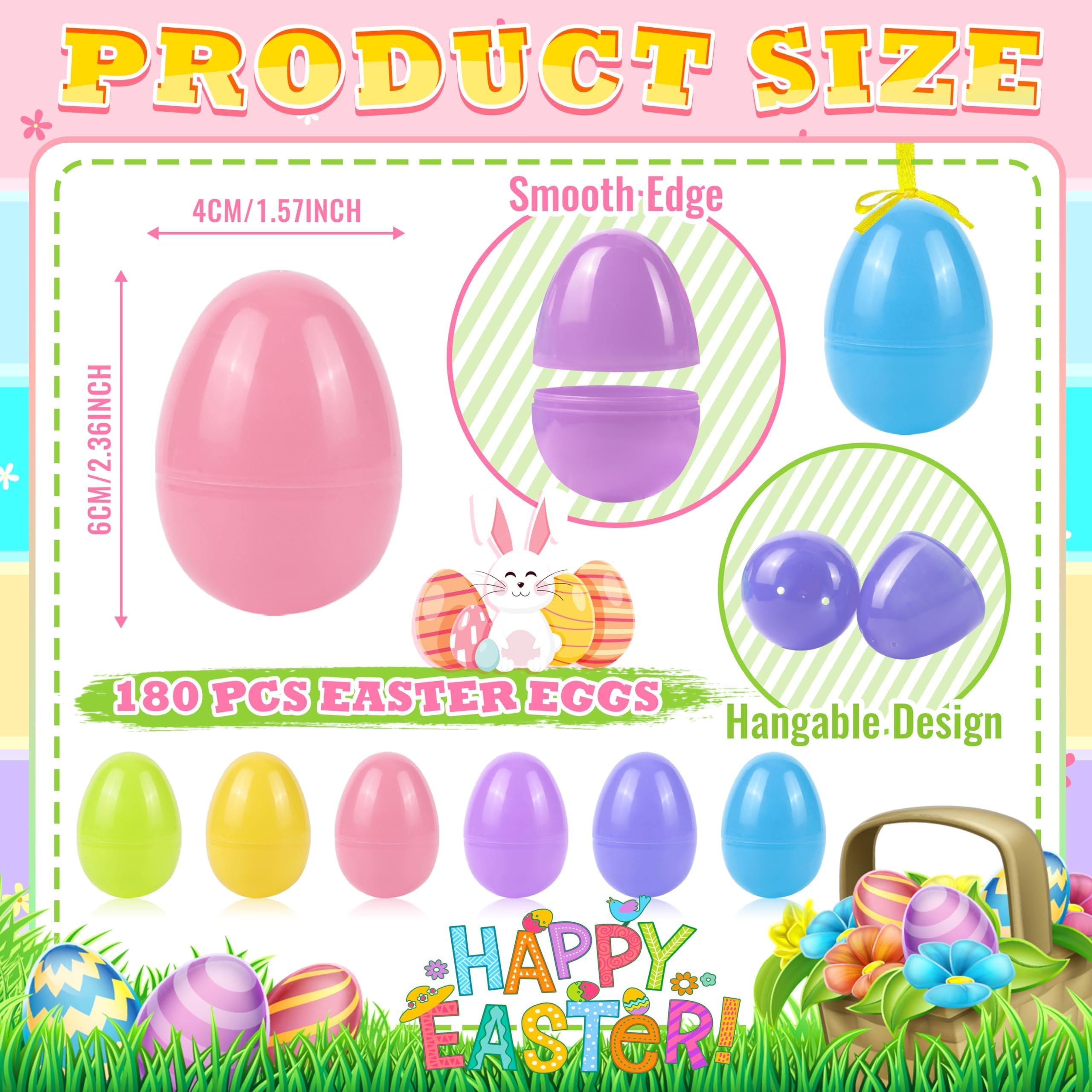 OCTERIC 120Pcs Easter Eggs, 2.3