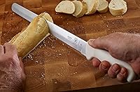 Vista 7 de Mercer Culinary Ultimate White - Cuchillo rebanador de 12" con borde ondulado