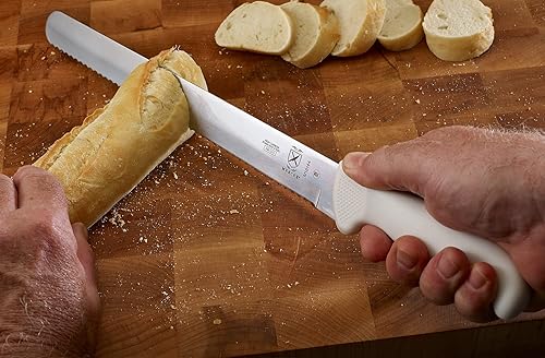 Miniatura 7 de Mercer Culinary Ultimate White - Cuchillo rebanador de 12" con borde ondulado