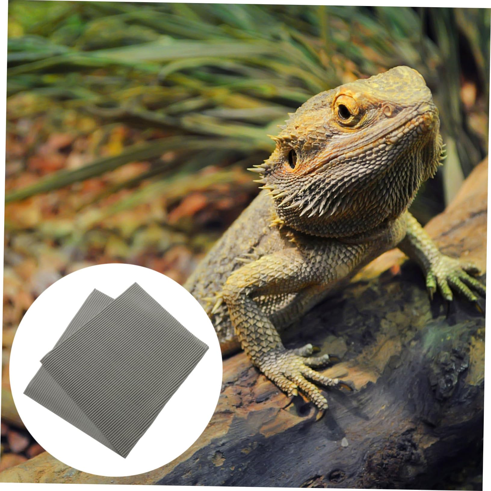 COLLBATH Wiederverwendbare Terrarienunterlage aus Polyester Zuschneidbar Waschbar für Schildkröten und Insekten im Terrarium