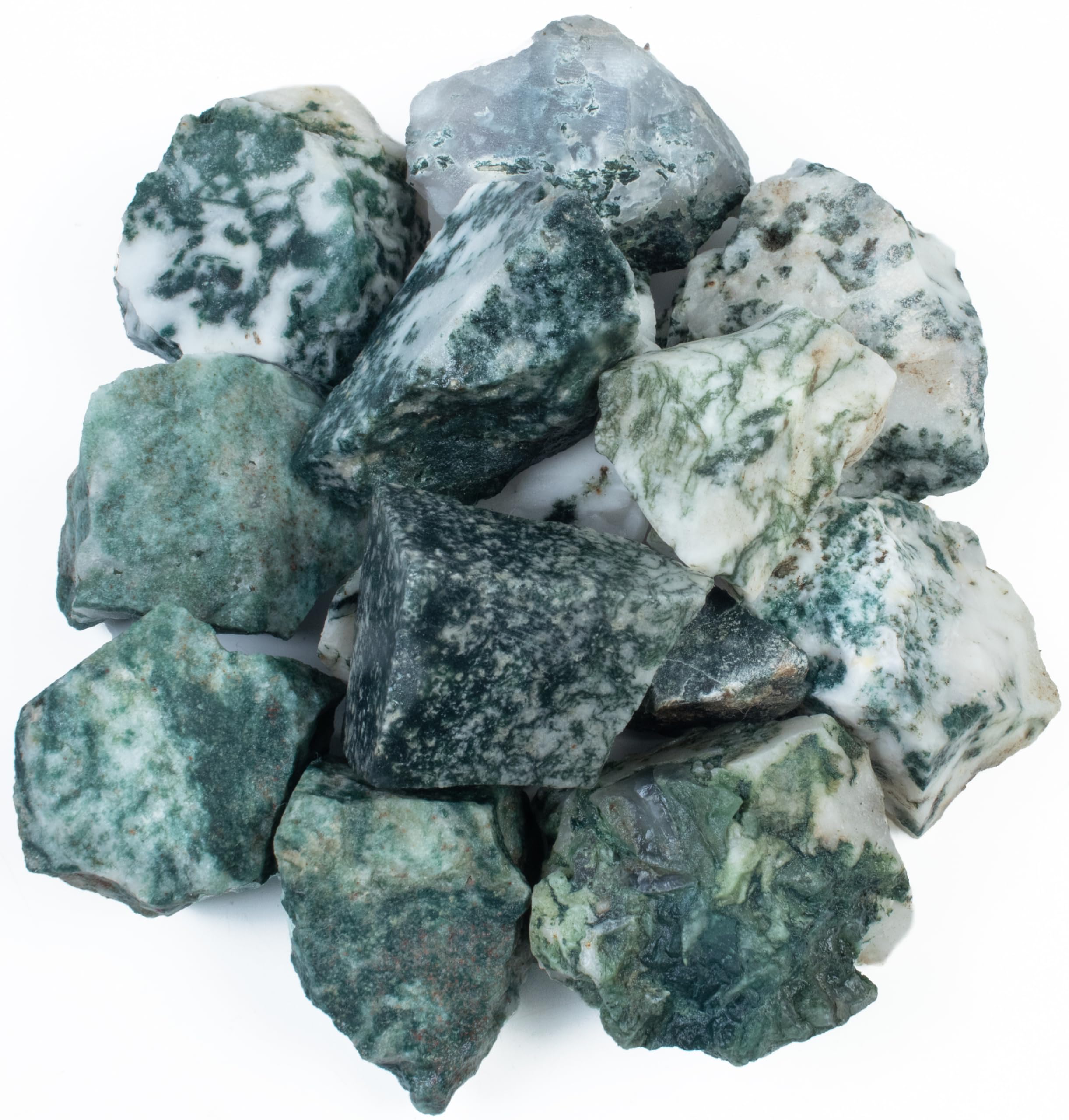 Crocon Tree agate Rough Bulk Natural Stone Raw Gemstone Tumbling Cabbing Polishing Gem Mining Energy Generator Chakra Balancing Reiki Healing Good Luck Home Office Decor Weight :-1Lb Approx