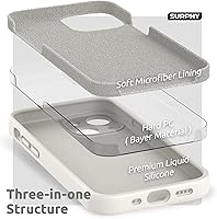 Vista 160 de SURPHY Compatible con iPhone 13 Mini Funda con Protector de Pantalla, (Protección de Cámara y Forro de Microfibra Suave) Funda de Teléfono