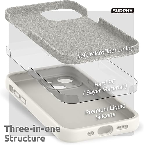 Miniatura 160 de SURPHY Compatible con iPhone 13 Mini Funda con Protector de Pantalla, (Protección de Cámara y Forro de Microfibra Suave) Funda de Teléfono