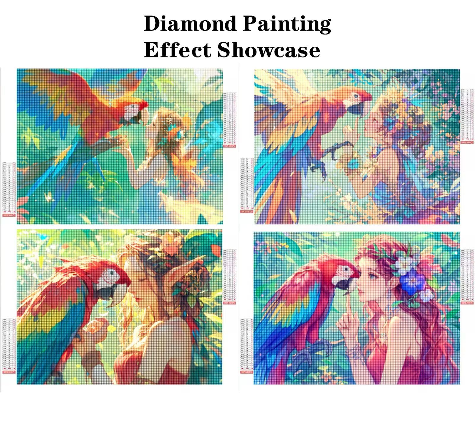 Zestaw 4 kamieni do diamentowego malowania, prostokątne kamienie, dla kobiet, 100 x 80 cm, 2026, nowy 5D "zrób to sam", malowanie według liczb, zestaw do majsterkowania, dla dzieci od 6 lat, mały
