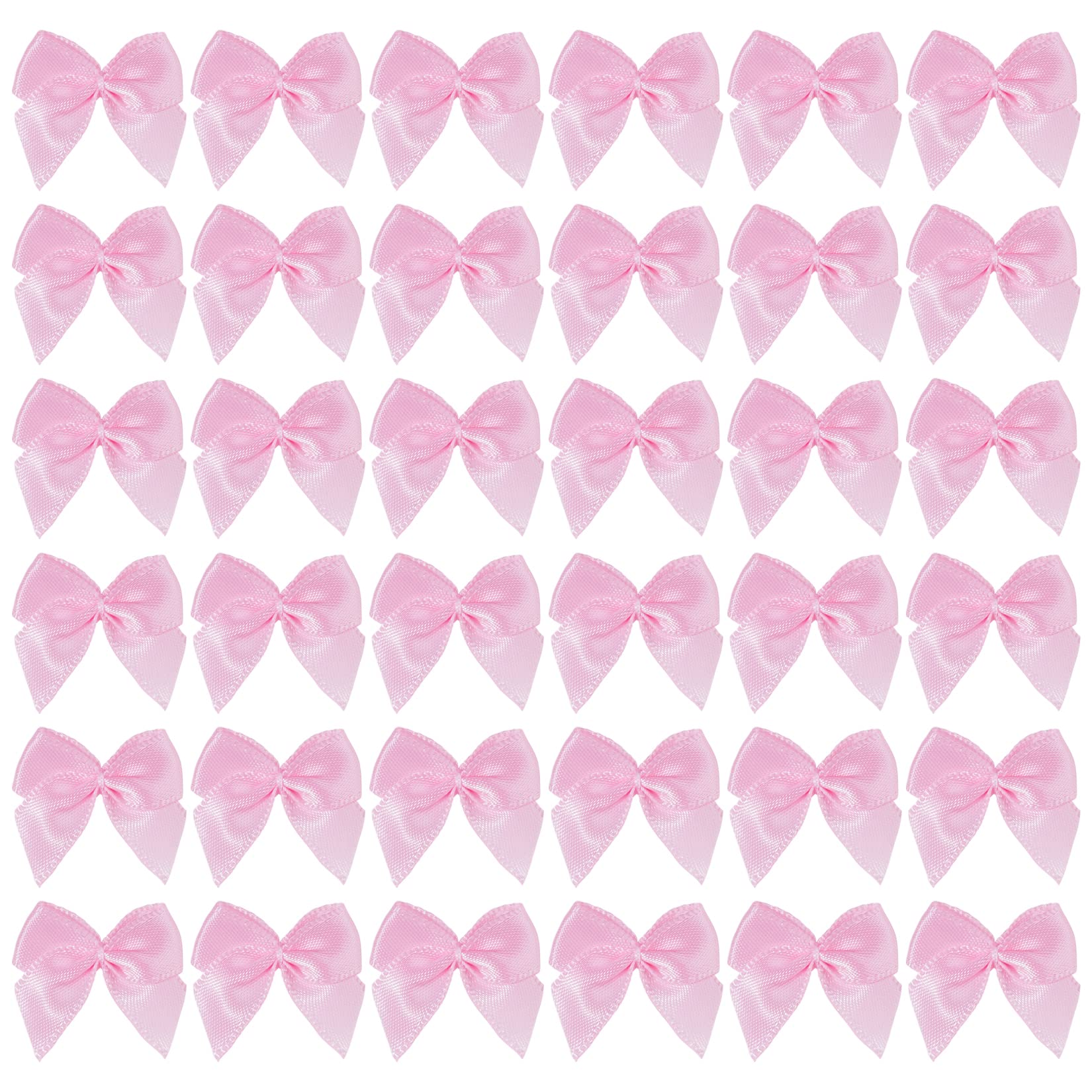 100 Mini Nœuds Satin Rose Pour Créations DIY
