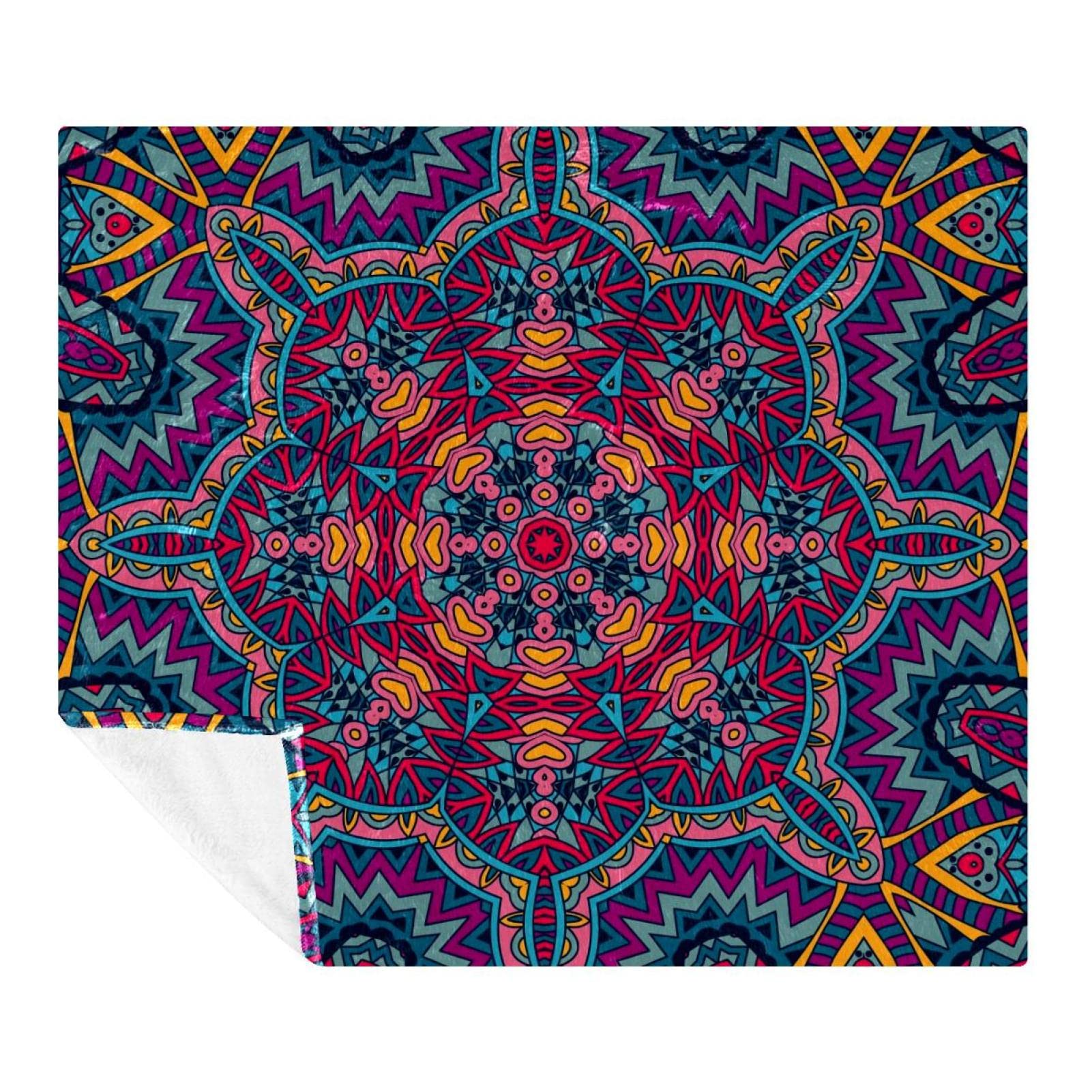 Couverture douce Mandala pour moments cocooning sur le canapé