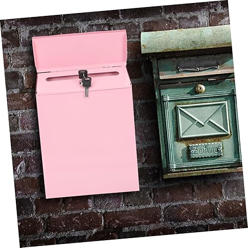 Miniatura 2 de DOITOOL Buzón de correo con caja de seguridad, buzón de pared Buzón de oficina Accesorios de cubierta Soporte de correo de pared, buzón de