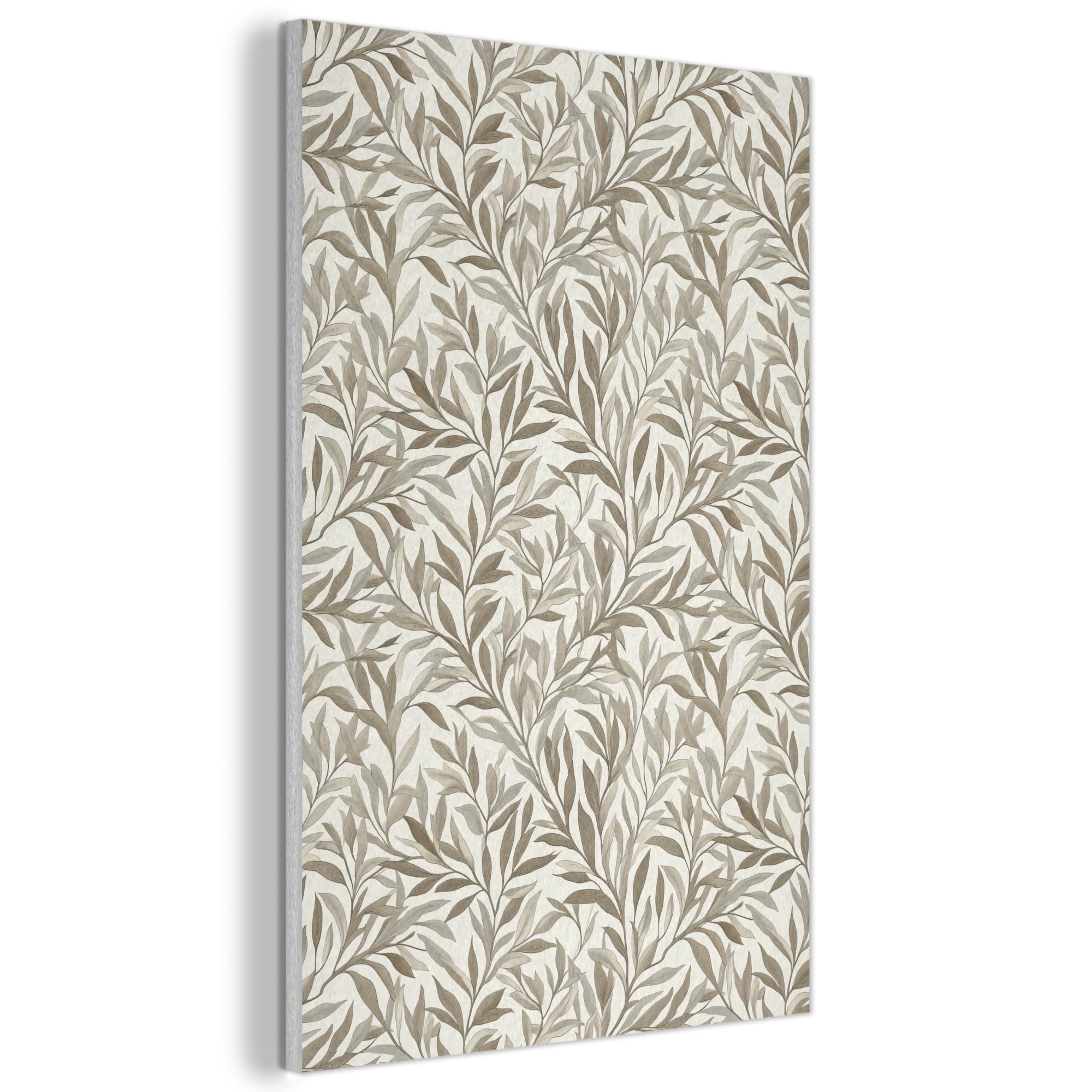 "MuchoWow© Insonorizar Habitacion 60x90 cm Paneles Acusticos Acoustic Panel Insonorizante Pared Insonorizacion Decoracion Cuadros Decorativos Ramas - Botánico - Topo"