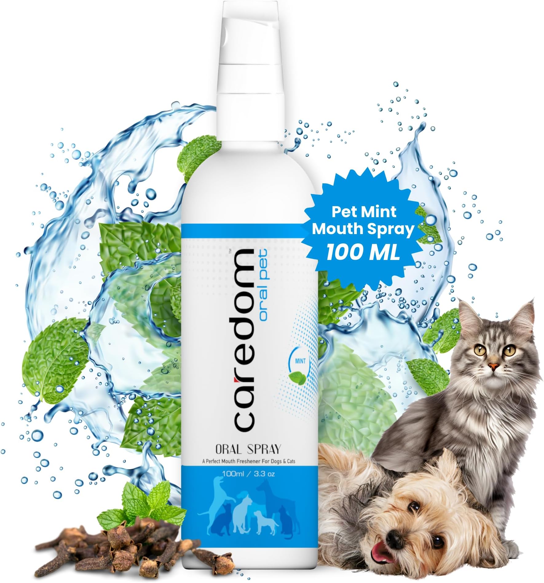 - Oral Pet Mint Dog Mouth Freshener Spray | Dental Spray for Dogs & Cats to Reduce Bad Breath, Plaque & Tartar | Supports Gum & Oral Hygiene | Easy Dental Care Spray for Pets (100 ml)