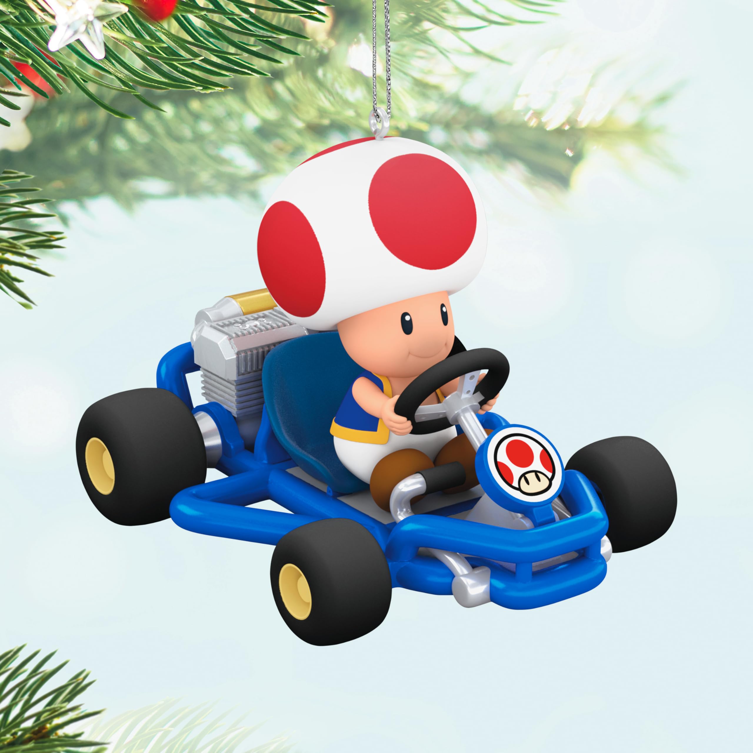 Hallmark Mario Kart Toad Pamiątka Ozdoba, Dekoracja Drzewa Super Mario, Żywica Wisząca Ozdoba, Boże Narodzenie Ozdoba Wisząca, Prezenty na Boże Narodzenie