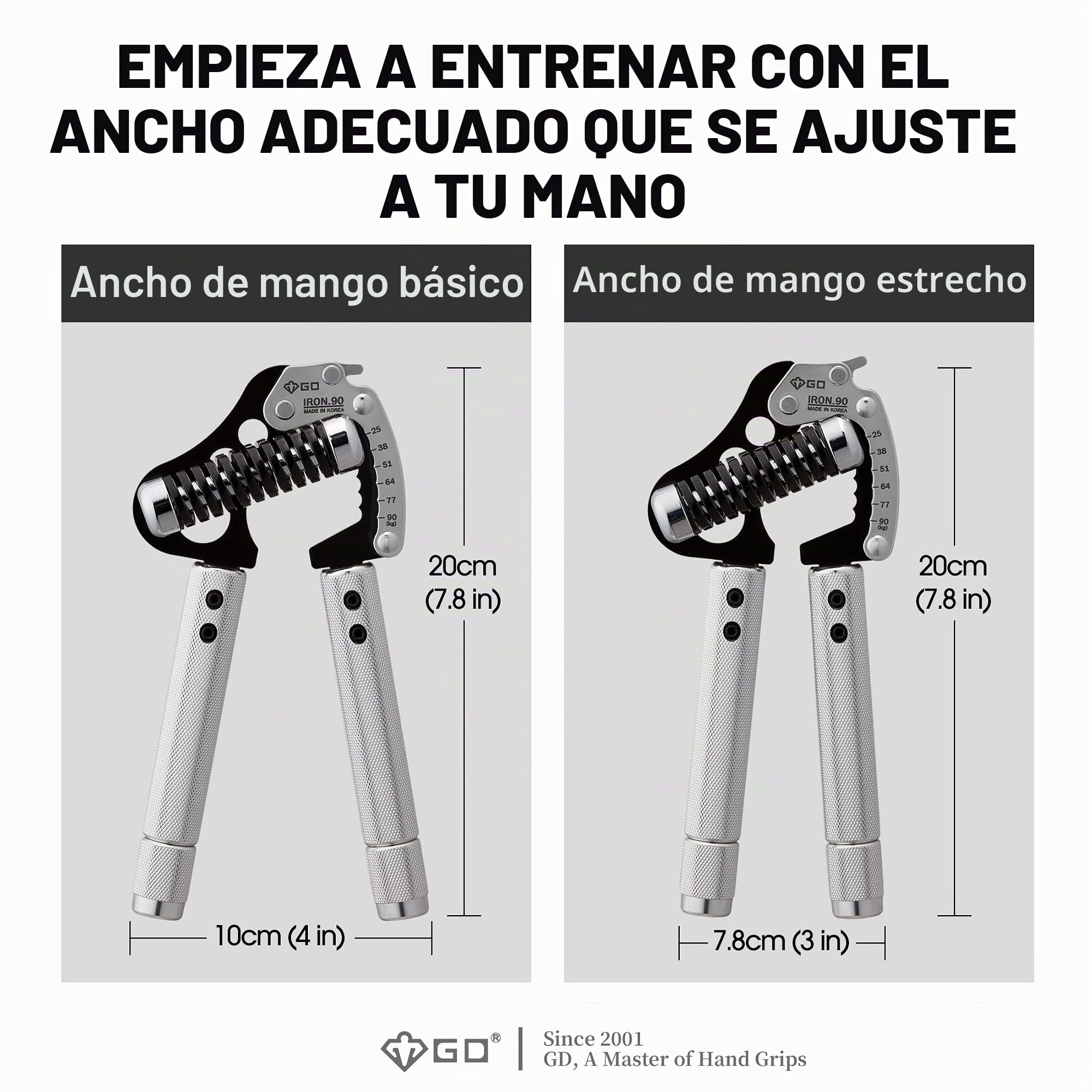 GD GRIP Pinza de mano ajustable, fortalecedor de mano