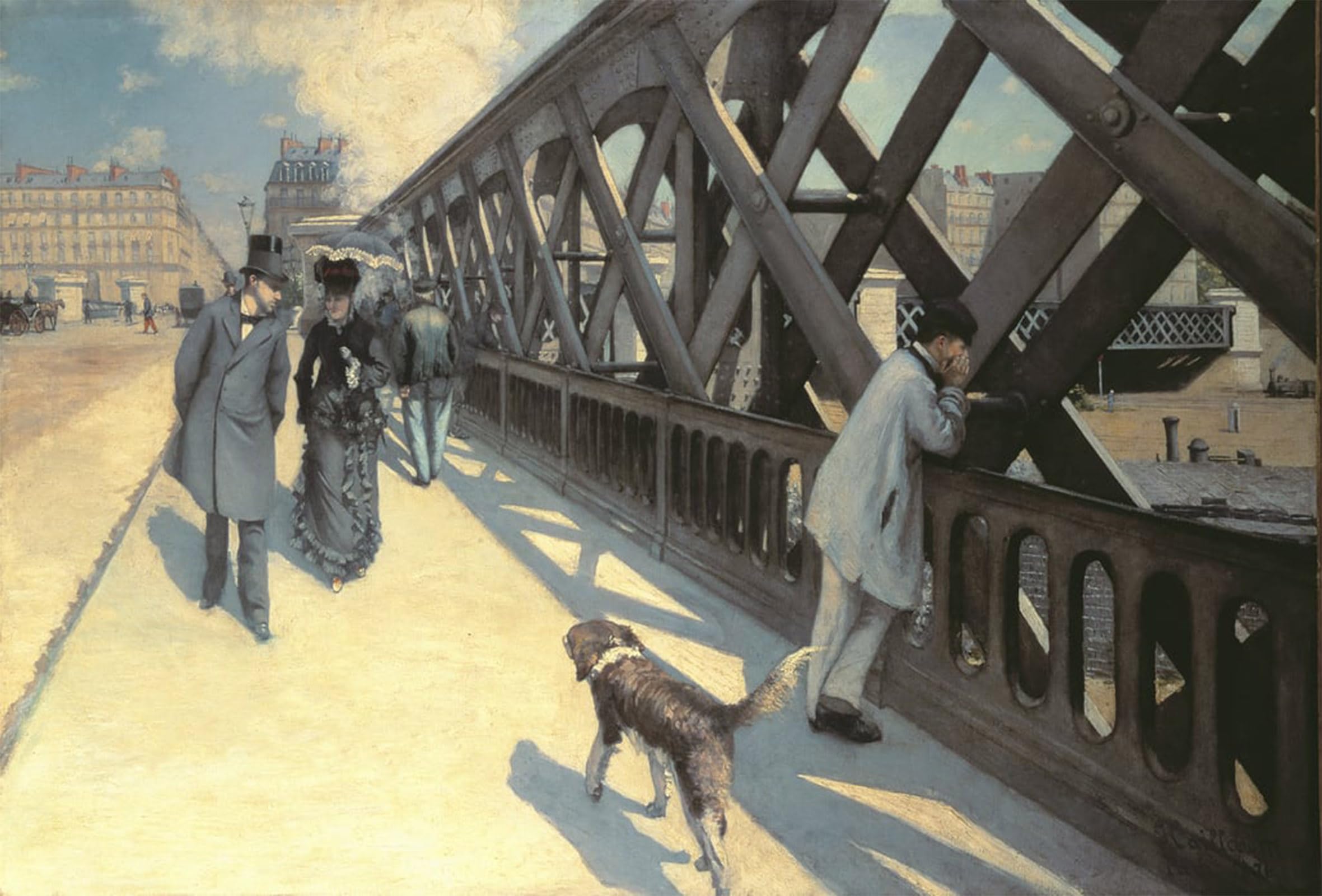 Serendipitp No Frame Retro Picture Poster Wall Art Pictures Painting The Bridge Of Europe By Gustave Caillebotte Wall Art Canvas Print For Wall Decor 60X90cm