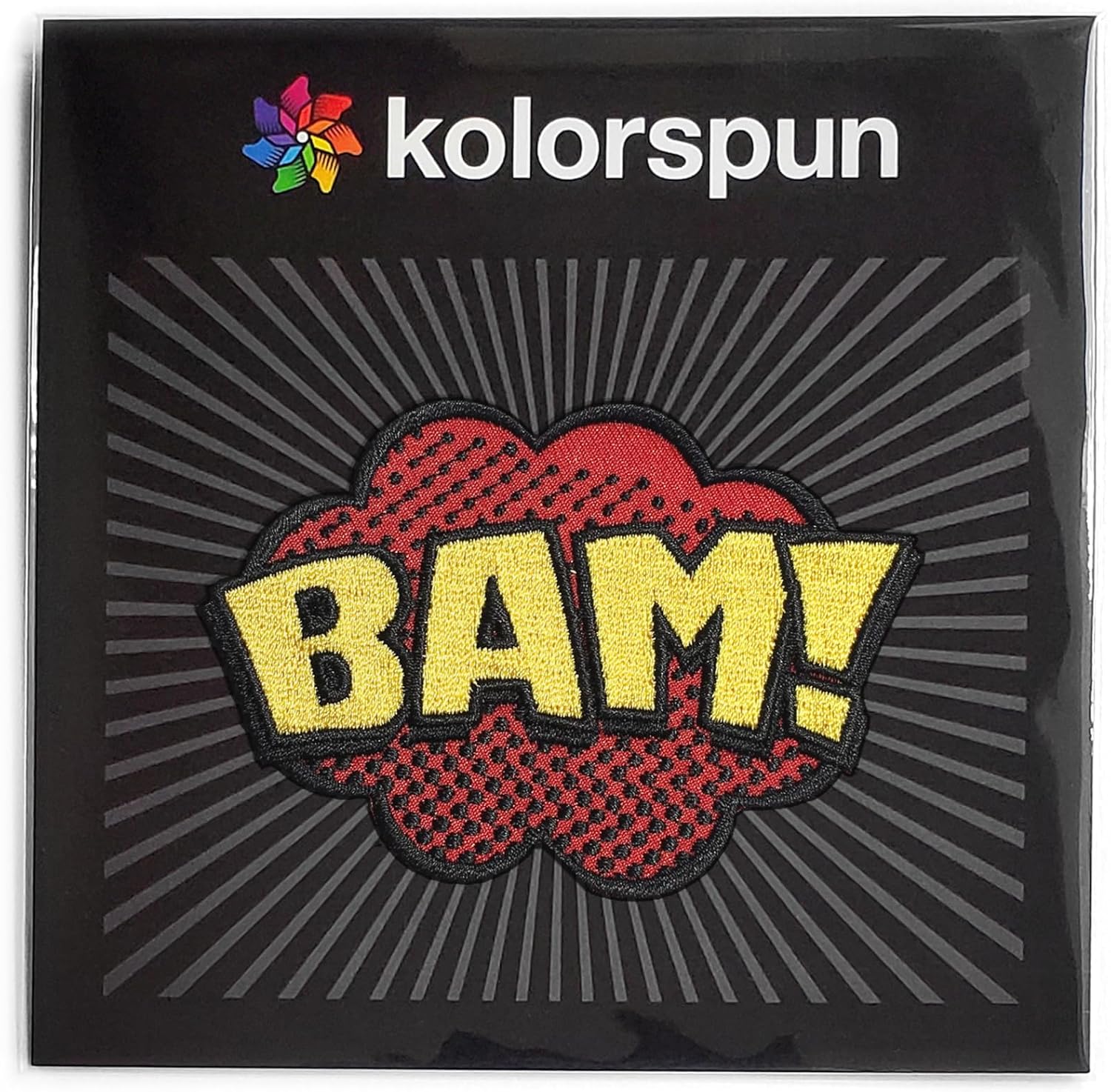 Kolorspun Bam Comic Book Pop Art Patch (Hook and Loop Backing) image 2