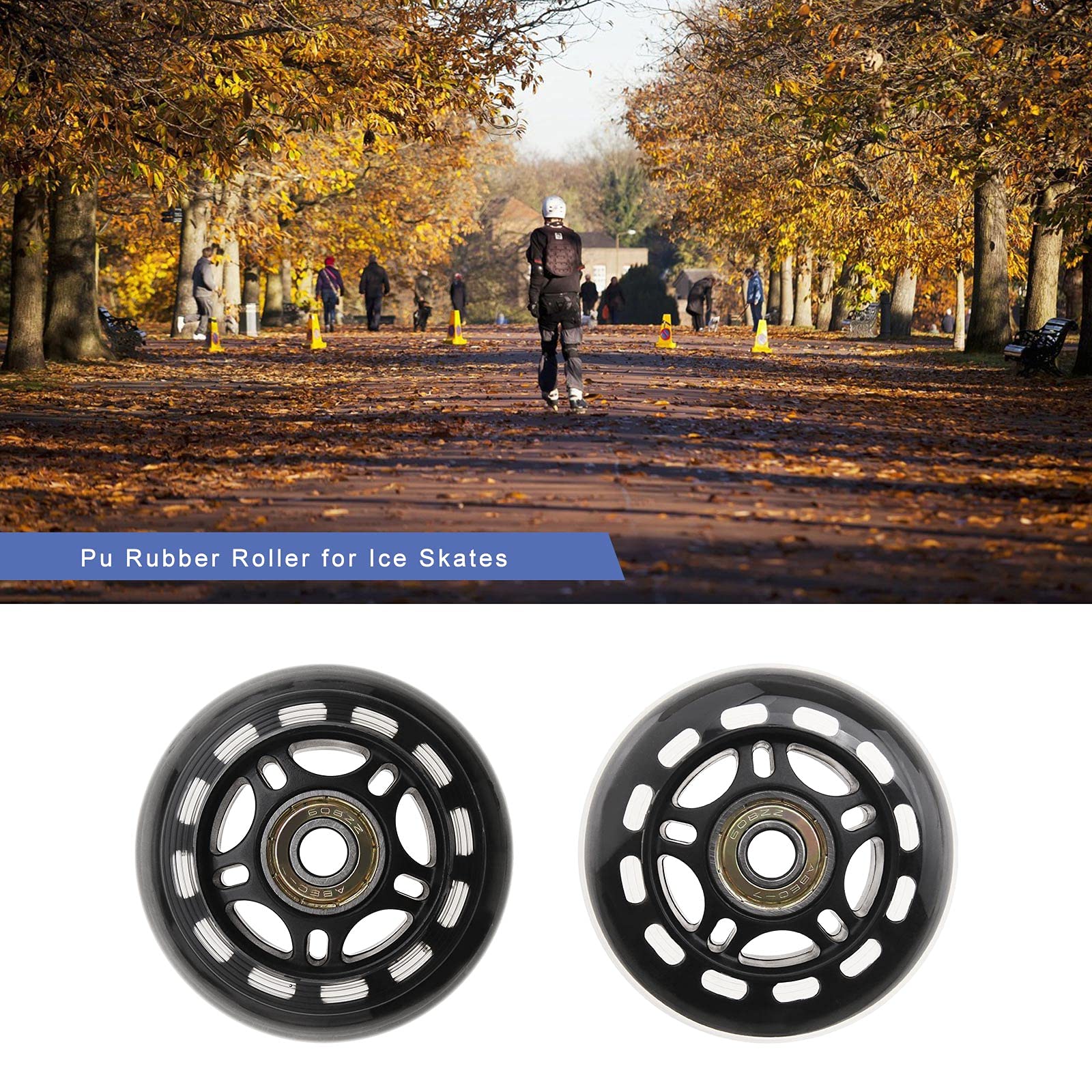 ECSiNG 8 Piezas Patinaje 70mm 82A Rodamiento ABEC-7 608ZZ para Niños Niñas Interiores Exteriores