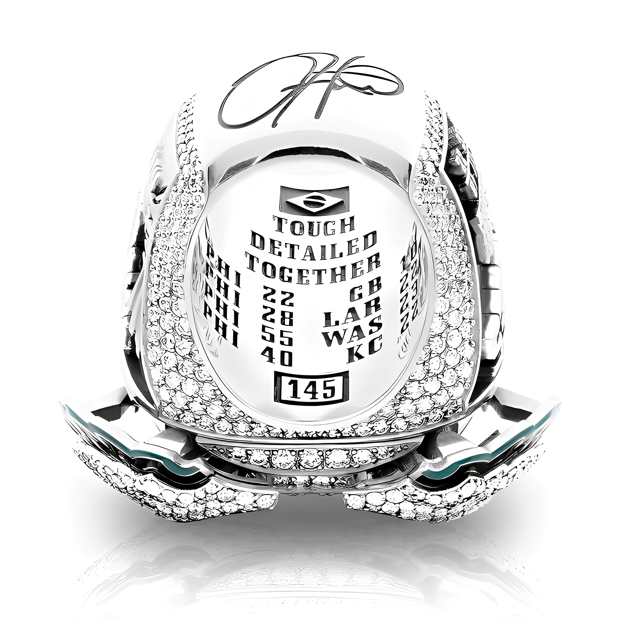 2025 Eagles Championship Ring Replik, 59. Super Bowl Sieger-Sammelring – Geschenk für Fans, Männer, Alumni & Sammler,13#