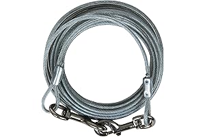 Petmate 20 Feet Dog Tie Out for All Breeds Aspen Pet Tieout Cable