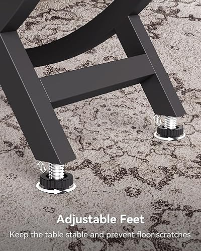 Miniatura 7 de Mesa auxiliar, mesa auxiliar estrecha con espacio de almacenamiento grande de 4 niveles, mesita de noche moderna para sala de estar, oficina en