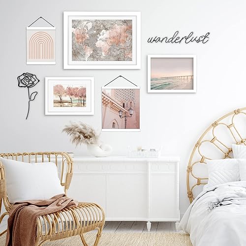 Vista 49 de Americanflat Decoración de pared de 14 x 10.5 pulgadas, decoración de pared de metal de anclaje para dormitorio, decoración moderna de pared