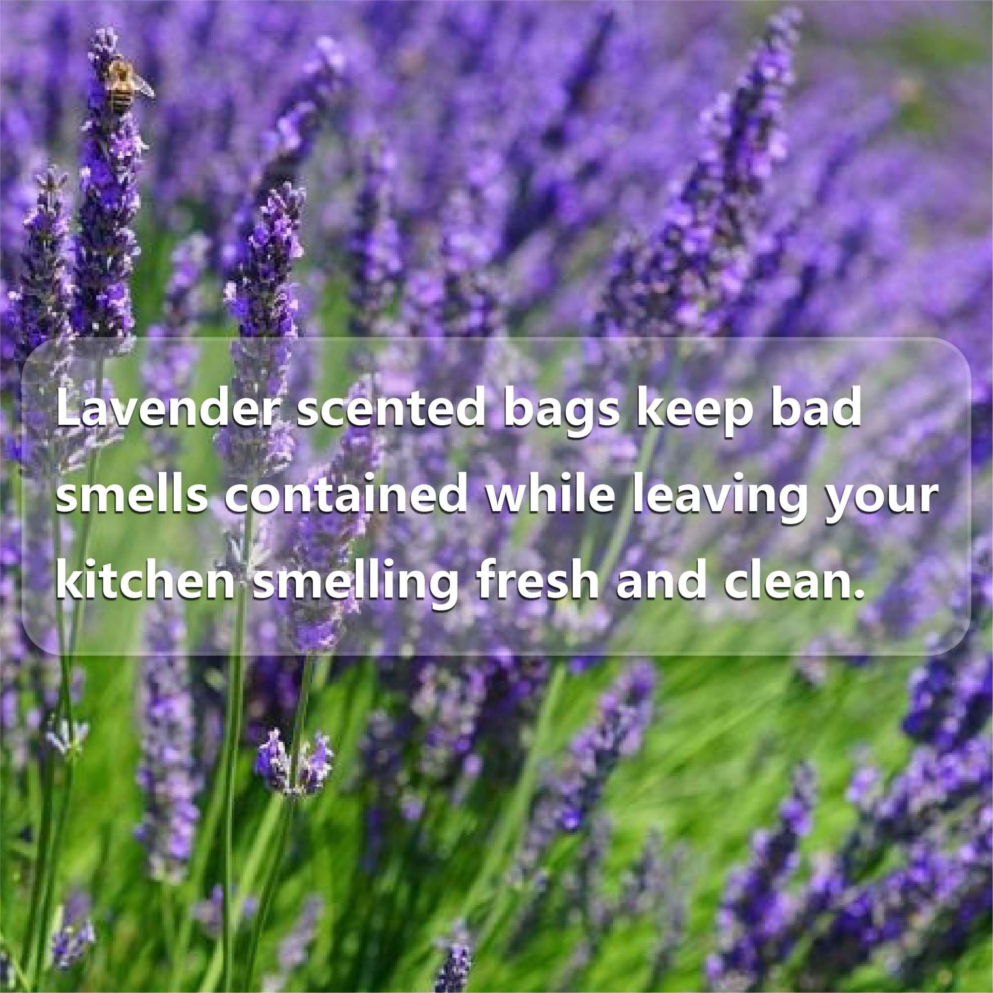 HygiCare Bolsa de basura de cocina alta de 13 galones, 200 unidades, resistente con cordón y control de olores de lavanda
