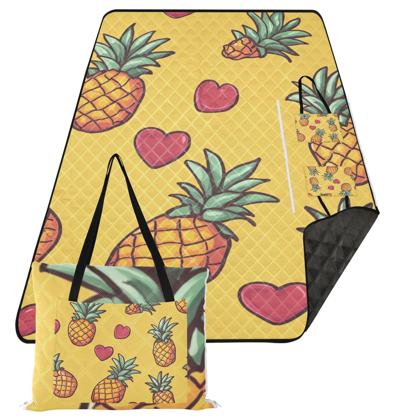 Koce zewnętrzne odporny na piasek turystyka kemping koc pakowalny dla dorosłych artykuły piknikowe ananas anime