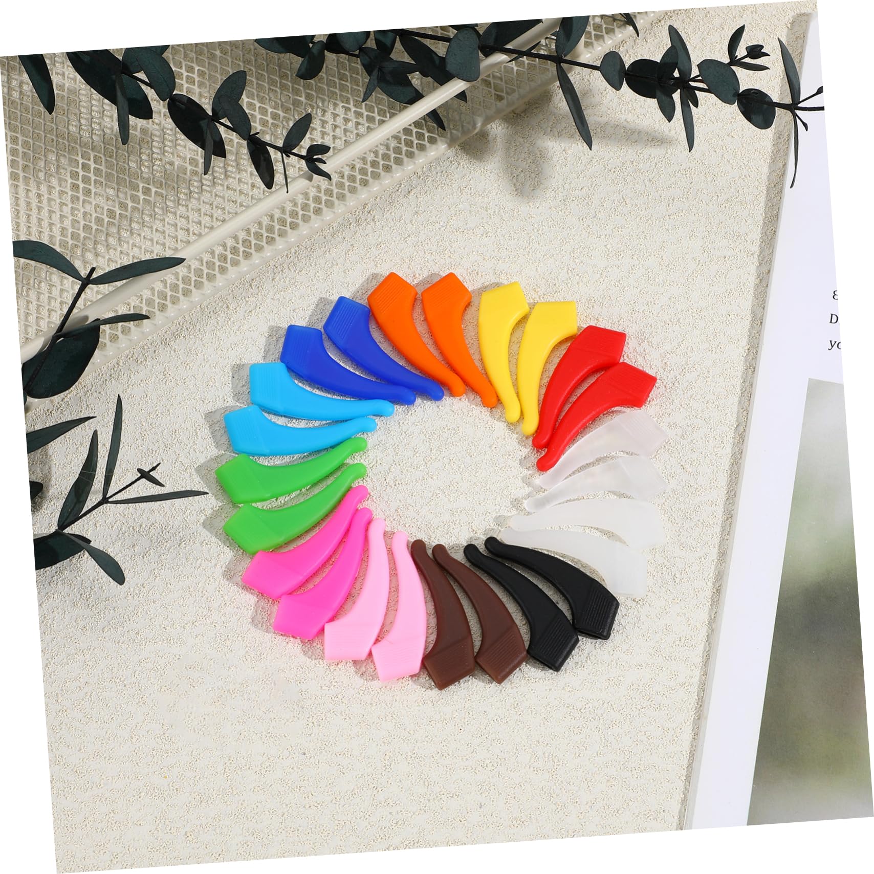 12paire Crochet Oreille Silicone Pour Lunettes Support Antidérapant Accessoires De Lunettes Embout De Branche De