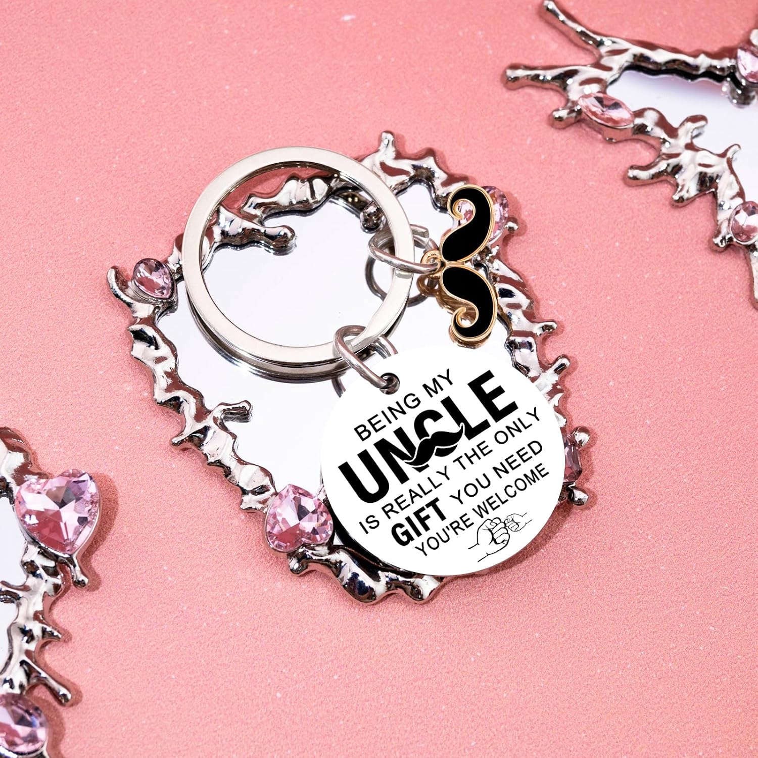 Uncle Keychain Gifts for Uncle from Niece Nephew Cool Uncle Gifts image 2