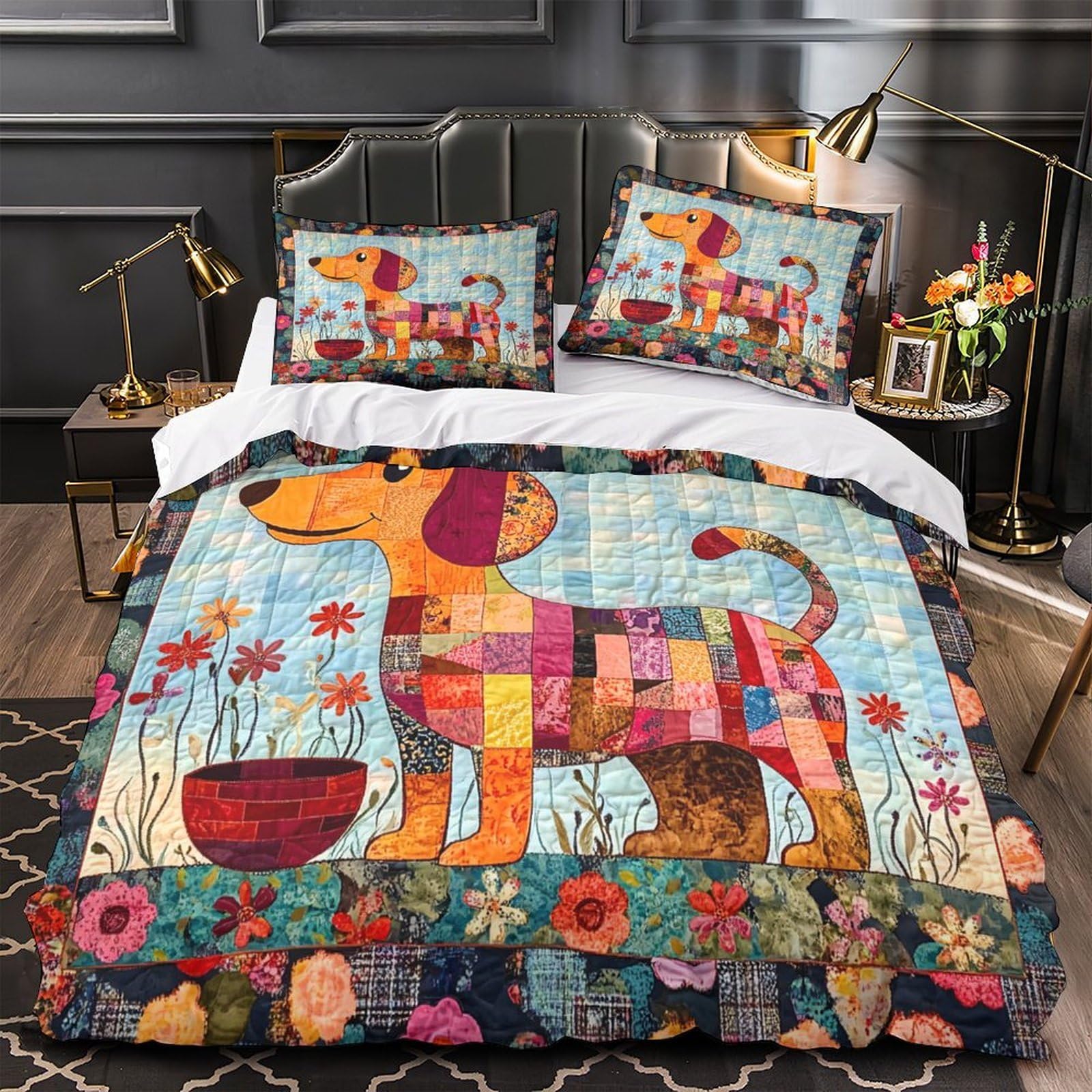 Housse de couette super king 260x220cm aquarelle Paris en microfibre