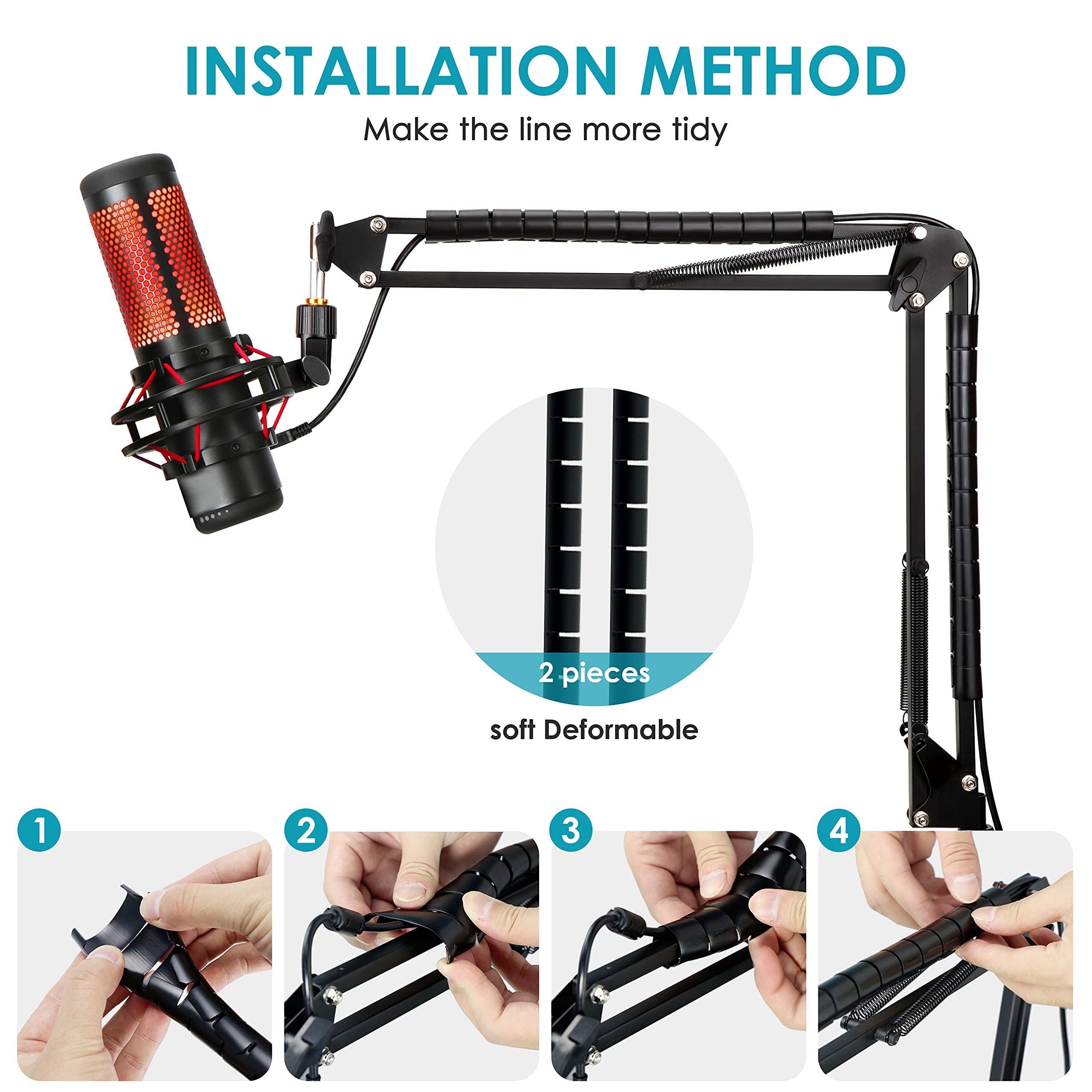 HyperX QuadCast Boom Arm Stand Professional Adjustable