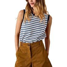 Hongsui Womens Striped Color Block Sweater Vest Ribbed Knit Tank Tops Oversized Crewneck Pullover